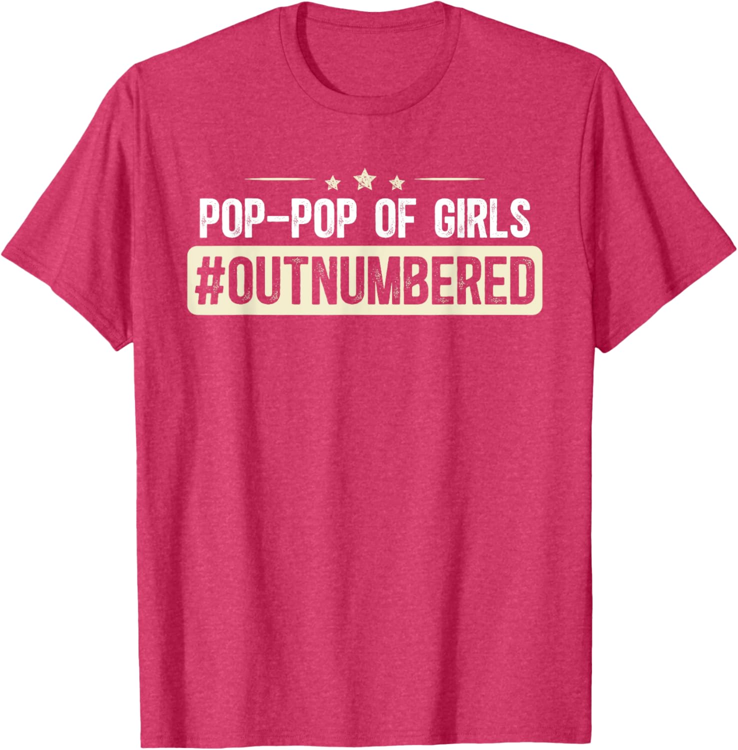 Pop Pop Of Girls Outnumbered Grandpa T-Shirt for Fun Family Moments - 4