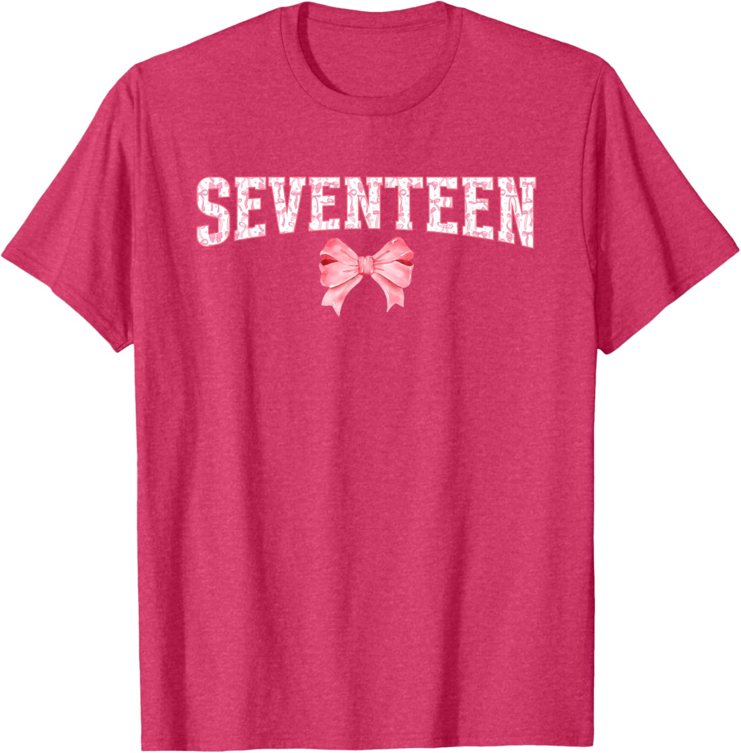 17th Birthday Coquette Bow T-Shirt for Stylish Seventeen Year Olds - 13