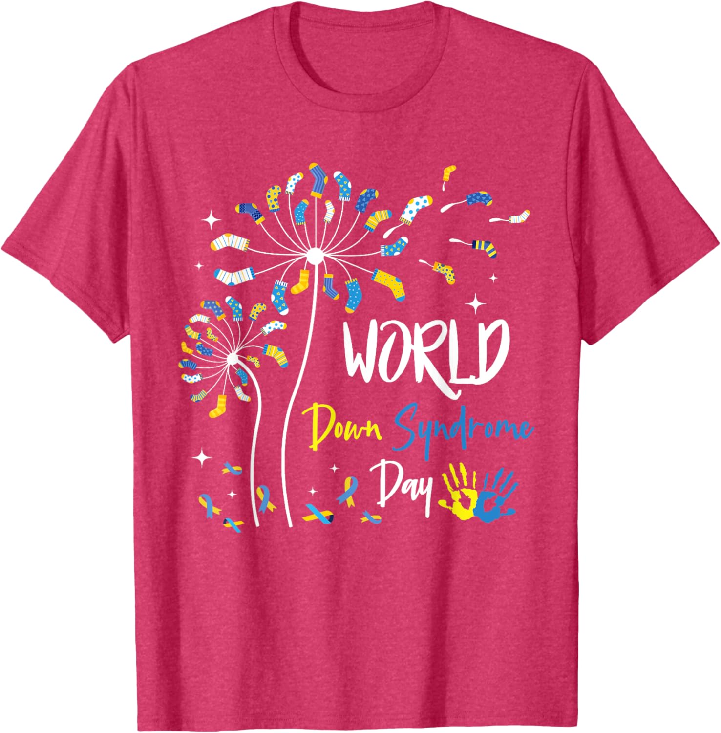 Rock Your Socks Down Syndrome Day Dandelion Awareness T-Shirt - 24