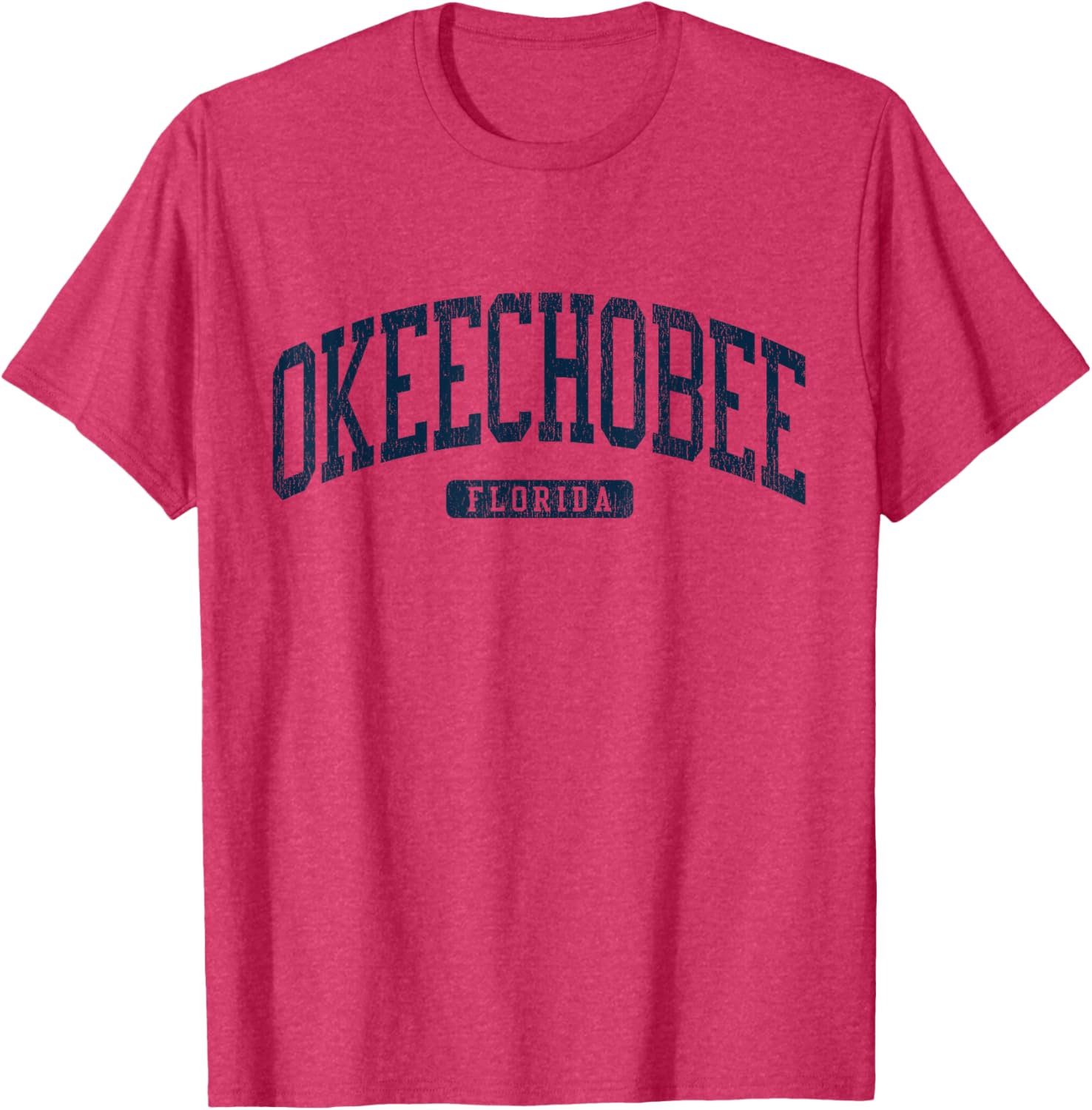 Okeechobee Florida College Style Blue T-Shirt for Students and Fans - 4