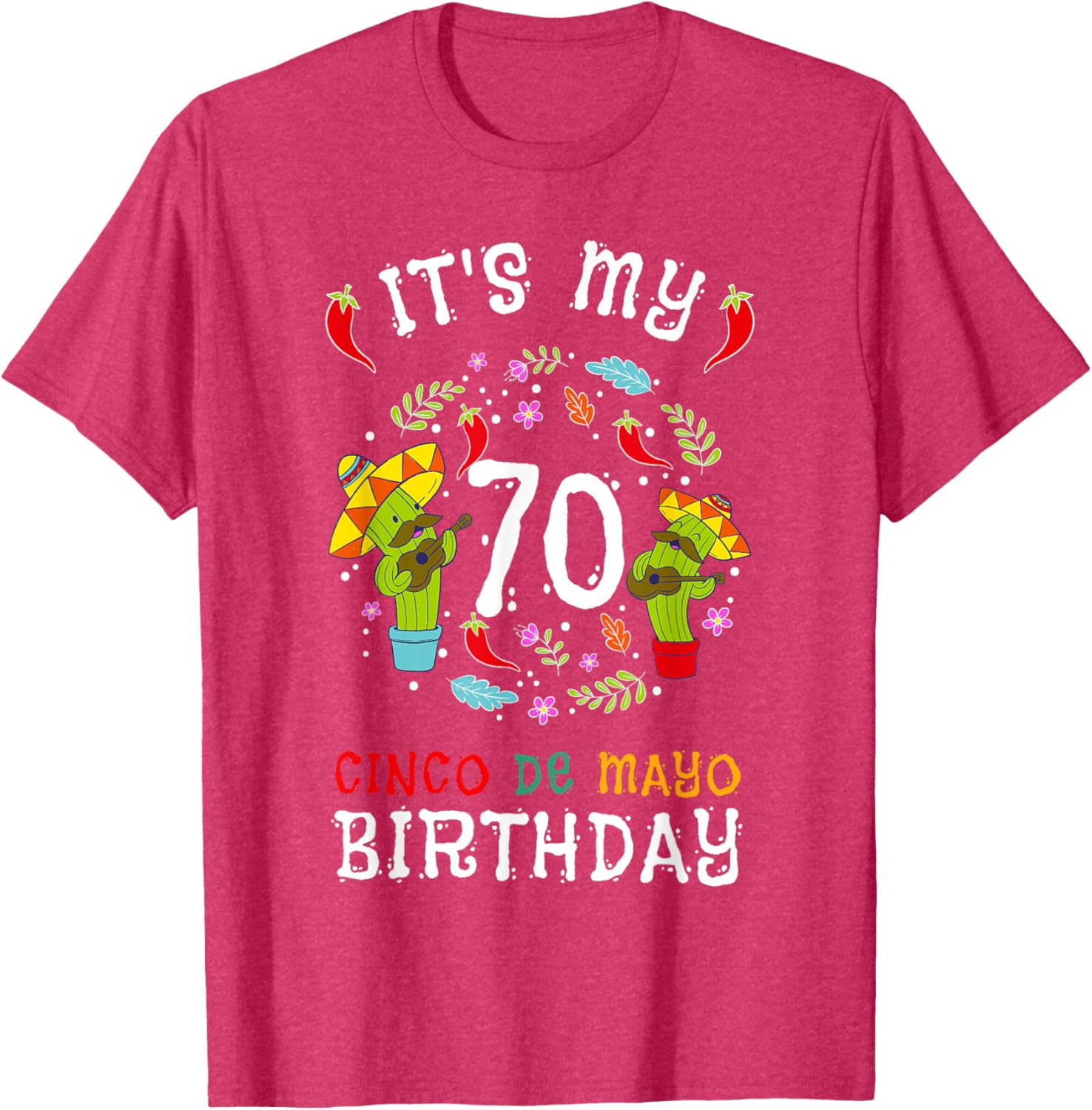 Celebrate 70th Birthday with Fun Cinco De Mayo T-Shirt for Kids and Men - 10