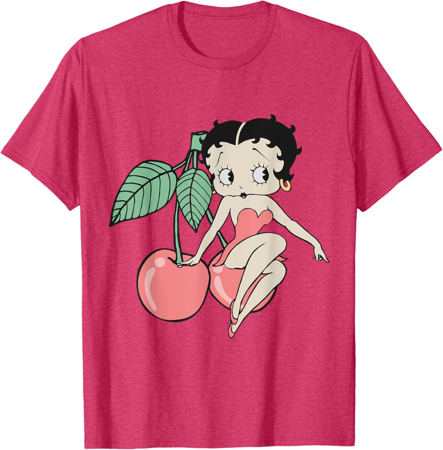 Vintage Betty Boop Red Cherry T-Shirt for Retro Fashion Lovers - 14