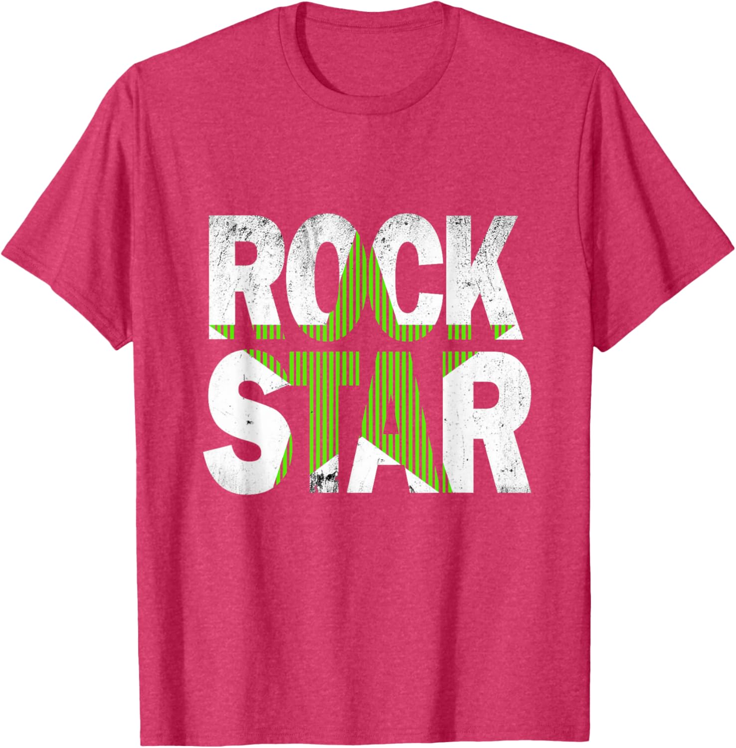 Green Rock Star Distressed Graphic T-Shirt for Trendy Casual Wear - 5