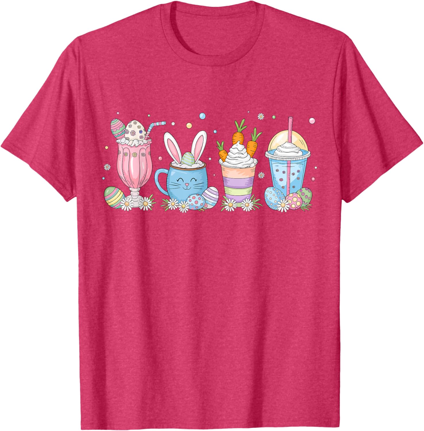 Coffee Lover T-Shirt for Women | Cute Latte Iced Cream Design for Easter - 14