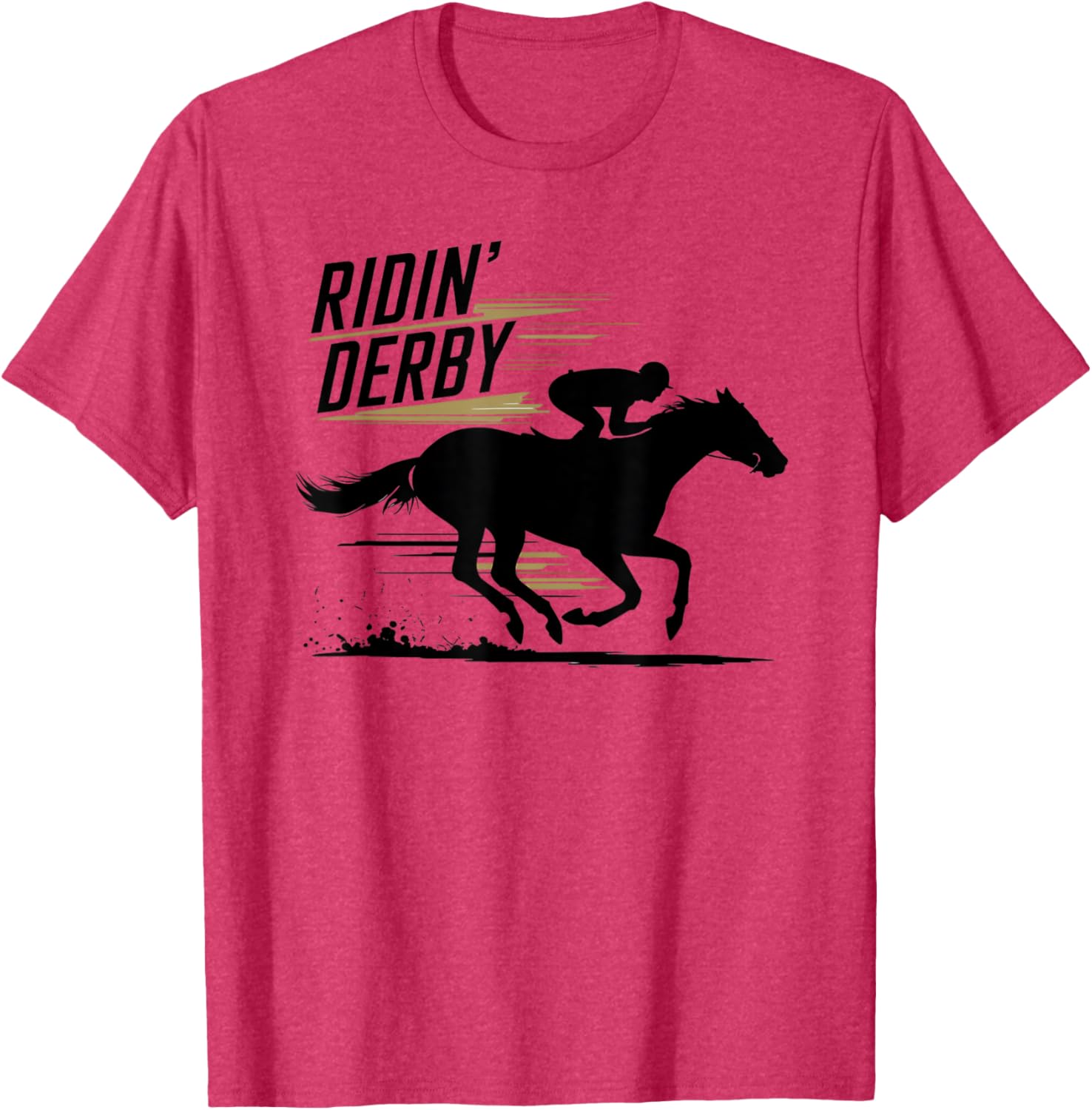 Ridin Derby Retro Horse Racing Fans Equestrian T-Shirt Fun Tee - 6