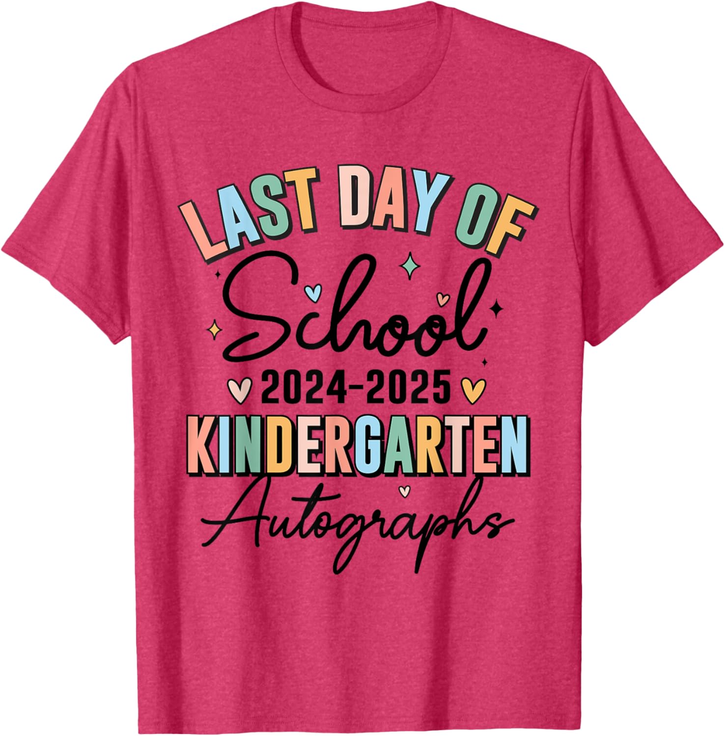 2024 Kindergarten Graduation T-Shirt for Boys and Girls with Autographs - 22