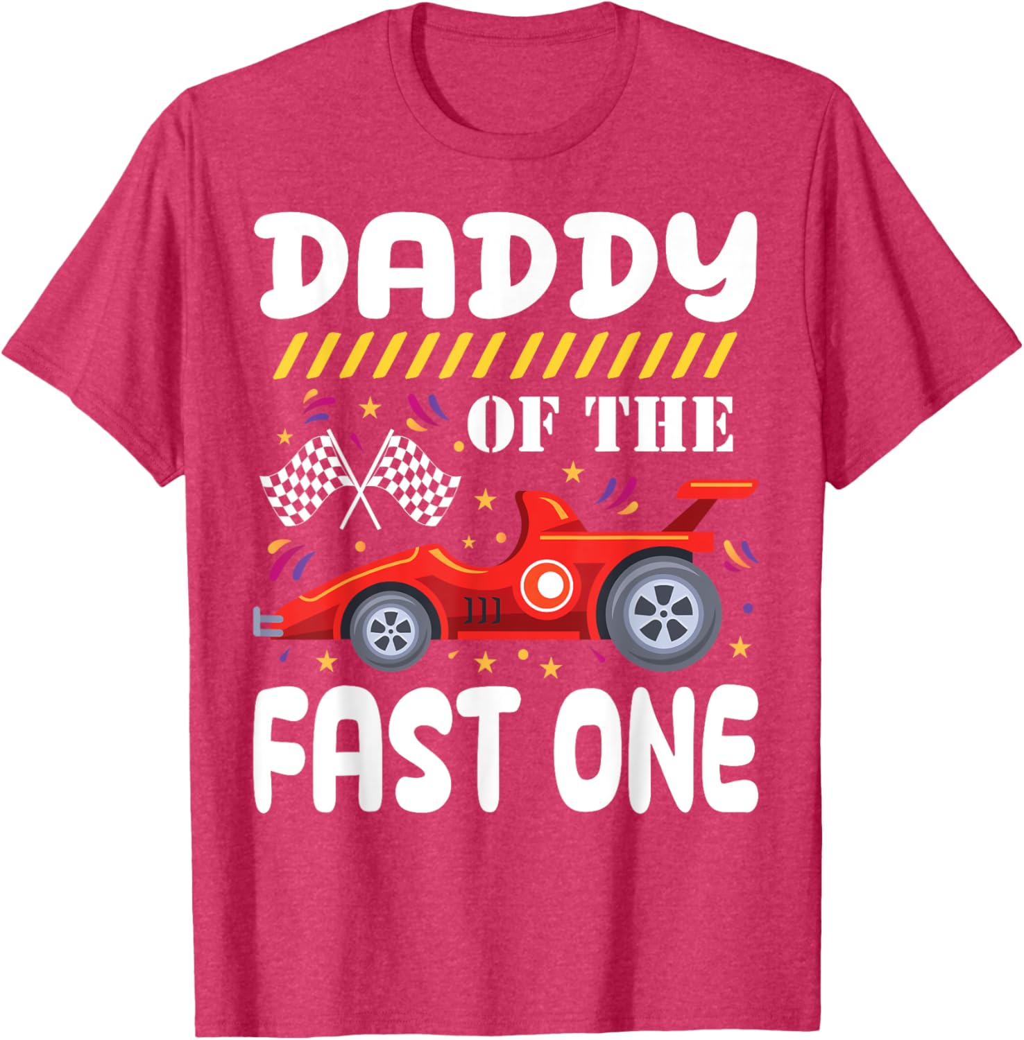 Daddy of the Fast One 1st Birthday Race Car Family Matching T-Shirt - 12
