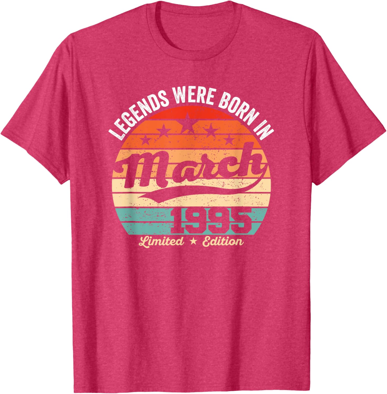 Vintage 30th Birthday Legends Born in March 1995 T-Shirt for Men and Women - 11