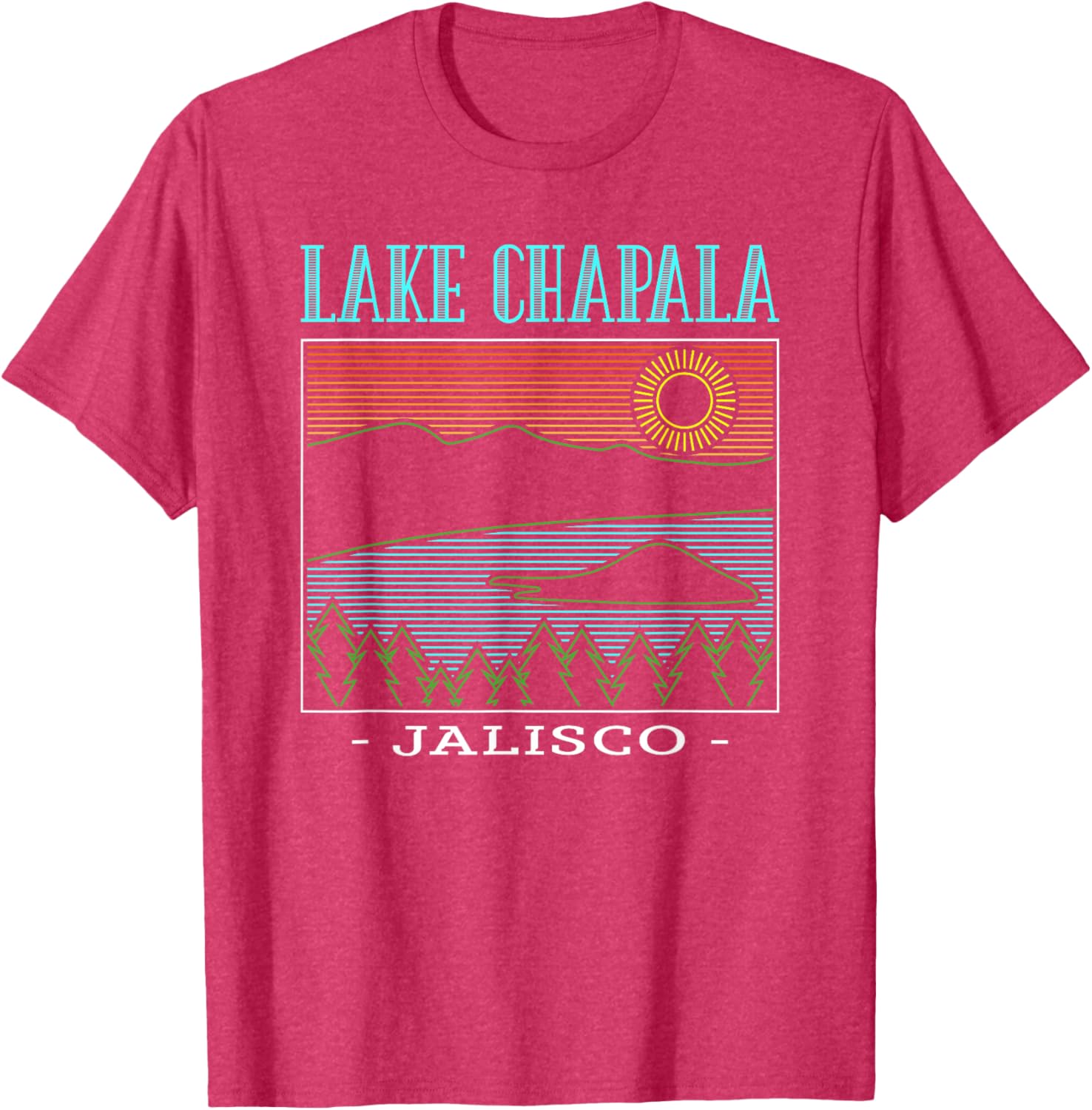 Lake Chapala Jalisco Mountains Vintage T-Shirt for Outdoor Lovers - 19