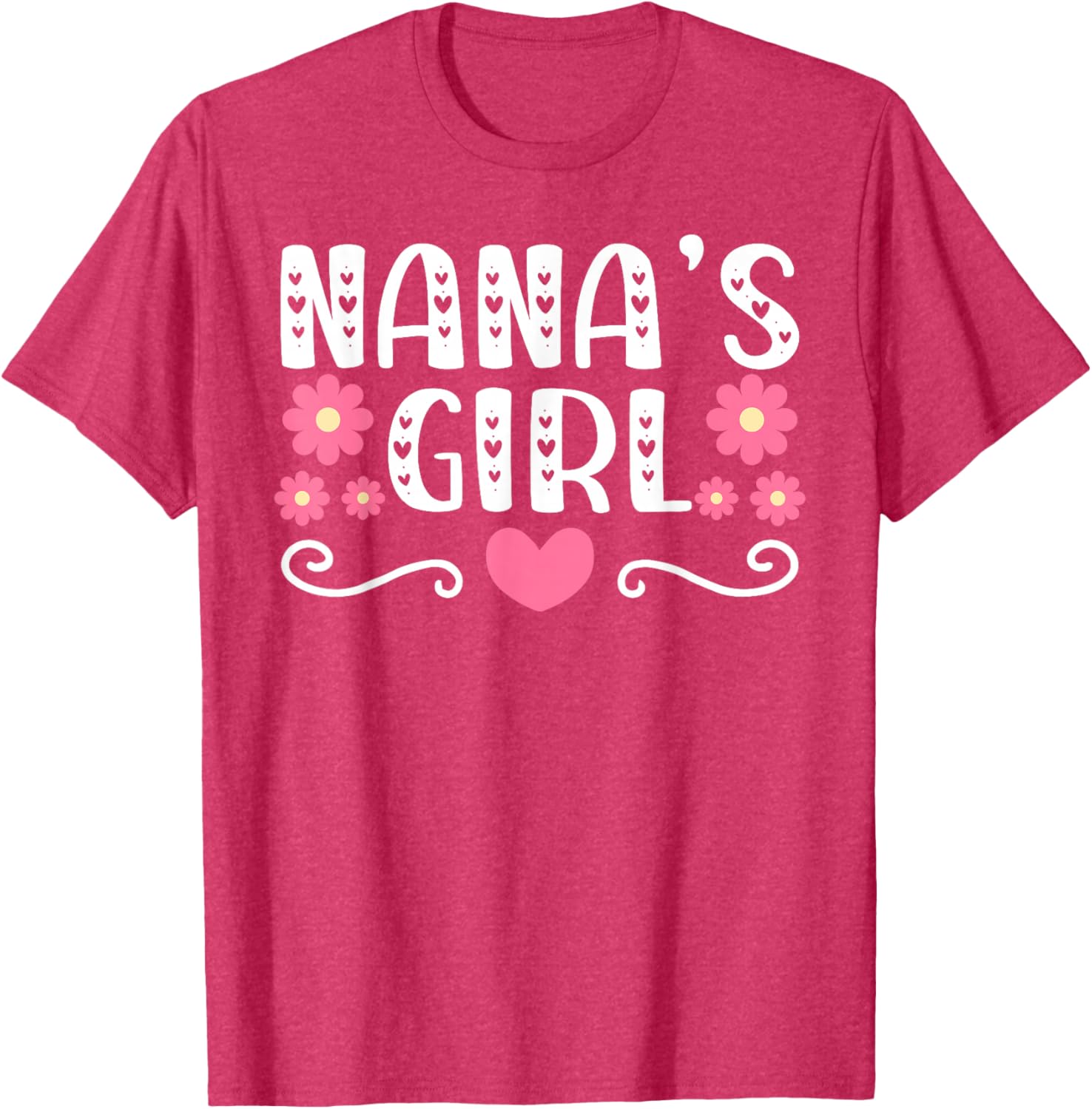 Nana's Girl Heart T-Shirt for Granddaughter - Cute Gift Idea - 1