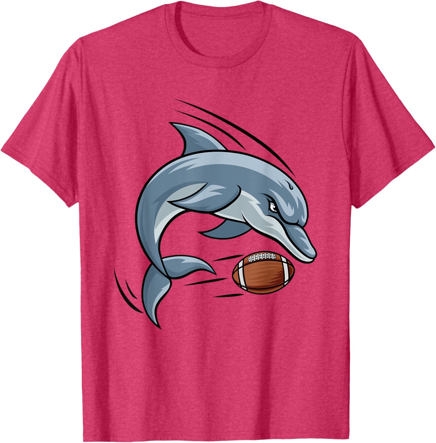 Dolphin Cartoon Character Football T-Shirt for Fun and Sporty Style - 4