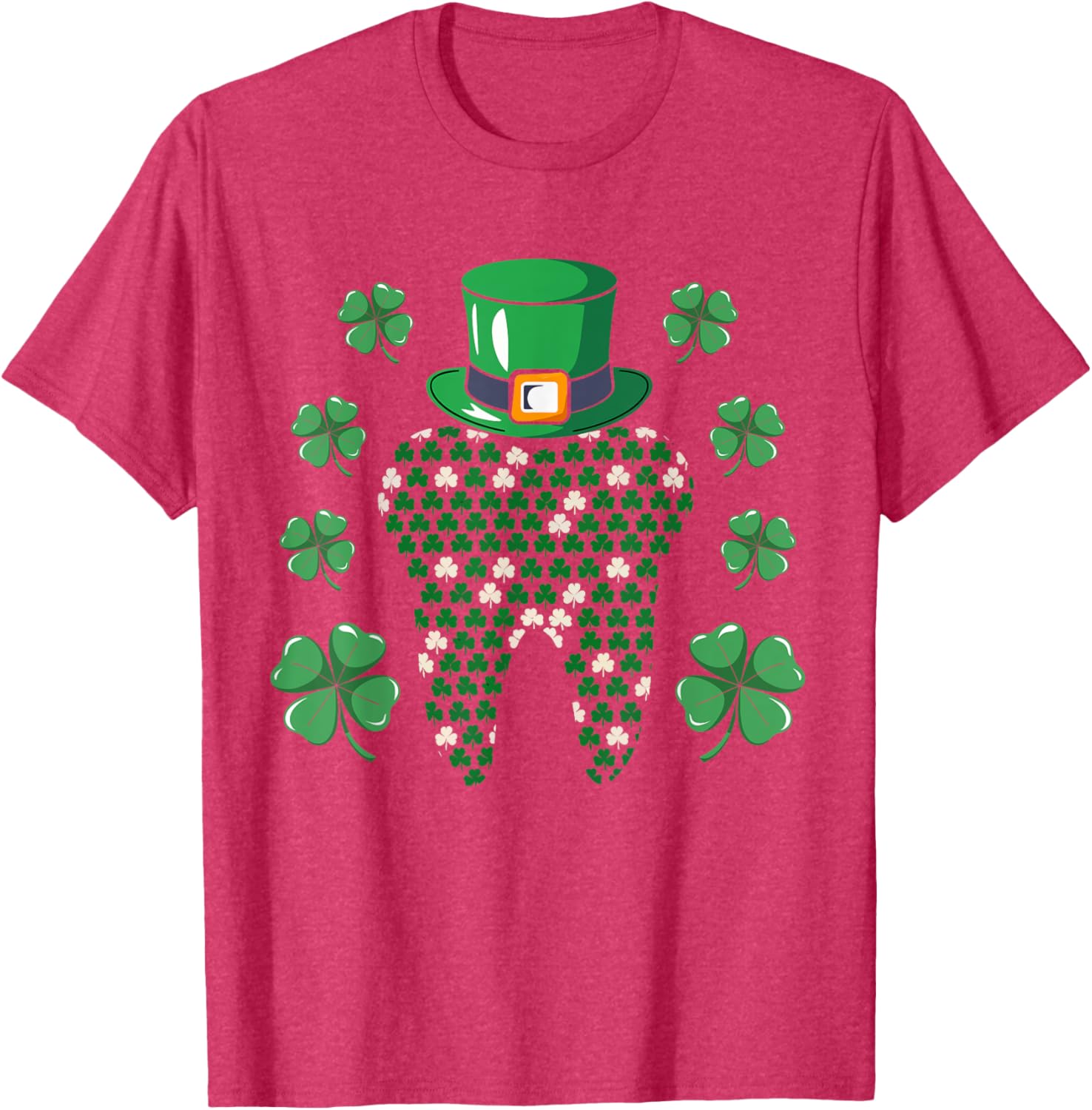 Tooth Leprechaun Hat St Patrick's Day Dentist T-Shirt for Men - 16