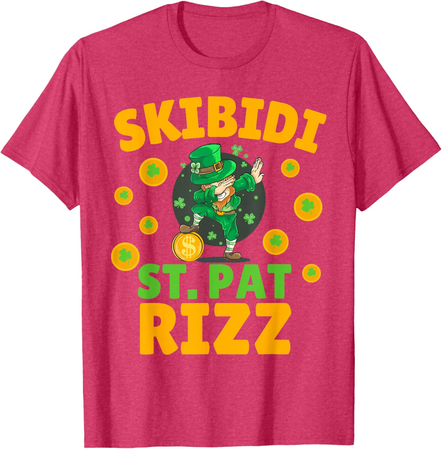 Funny St Patrick's Day Irish Skibidi Rizz T-Shirt for Festive Style - 1