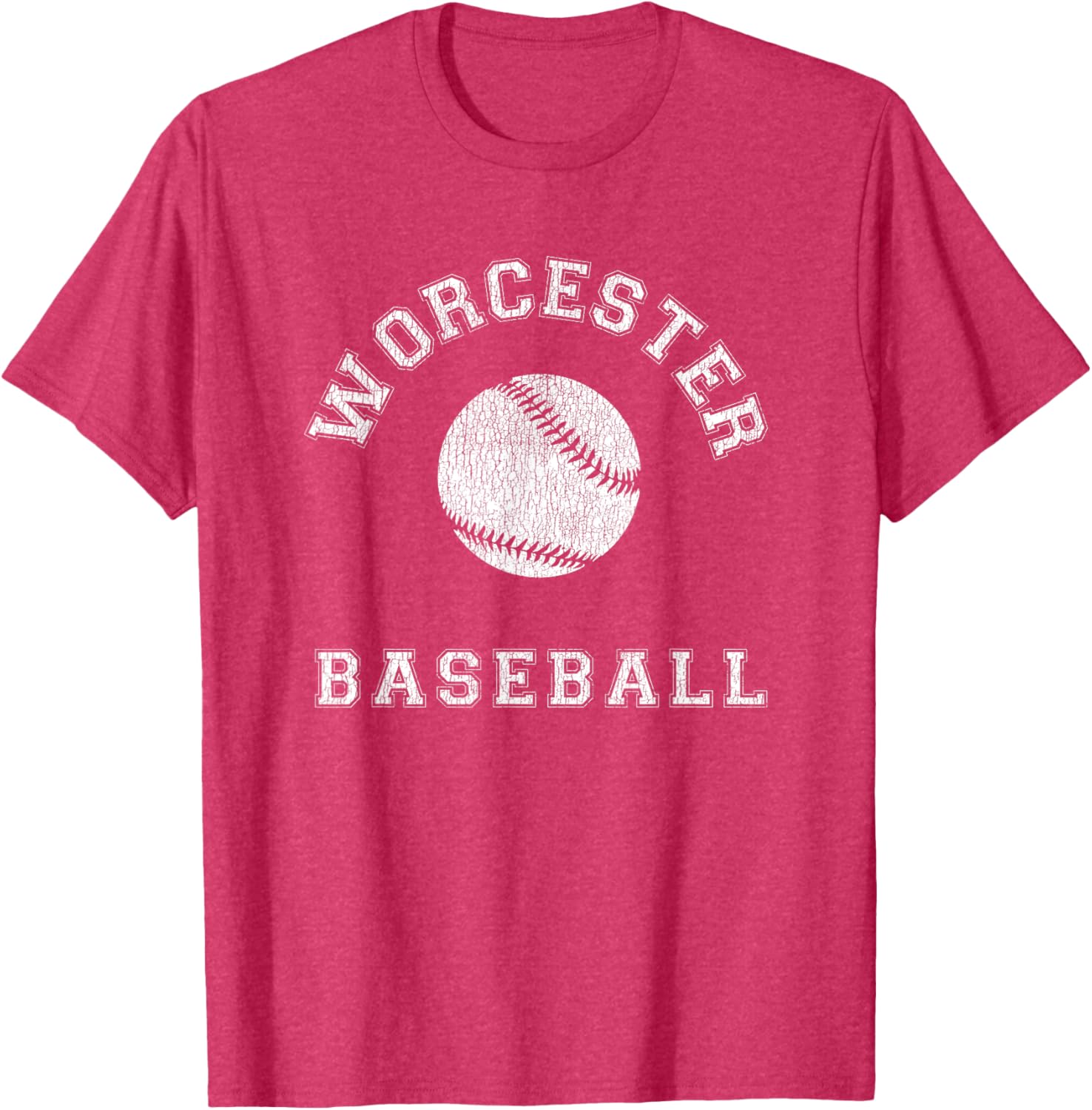 Worcester Baseball Distressed Retro Classic T-Shirt for Fans & Casual Wear - 14