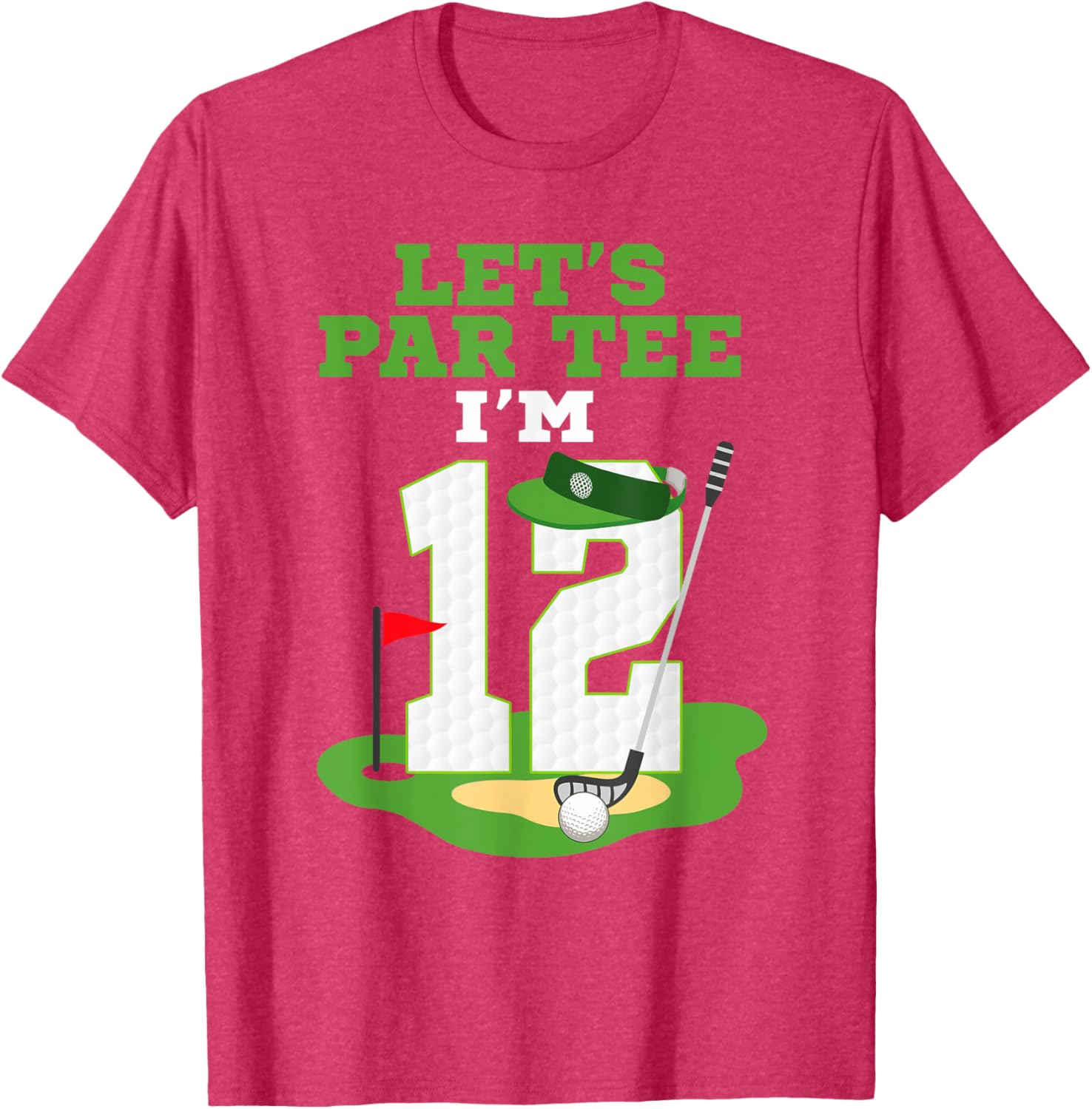 Let's Par Tee 12th Birthday Golf T-Shirt for Kids Fun Celebration - 6