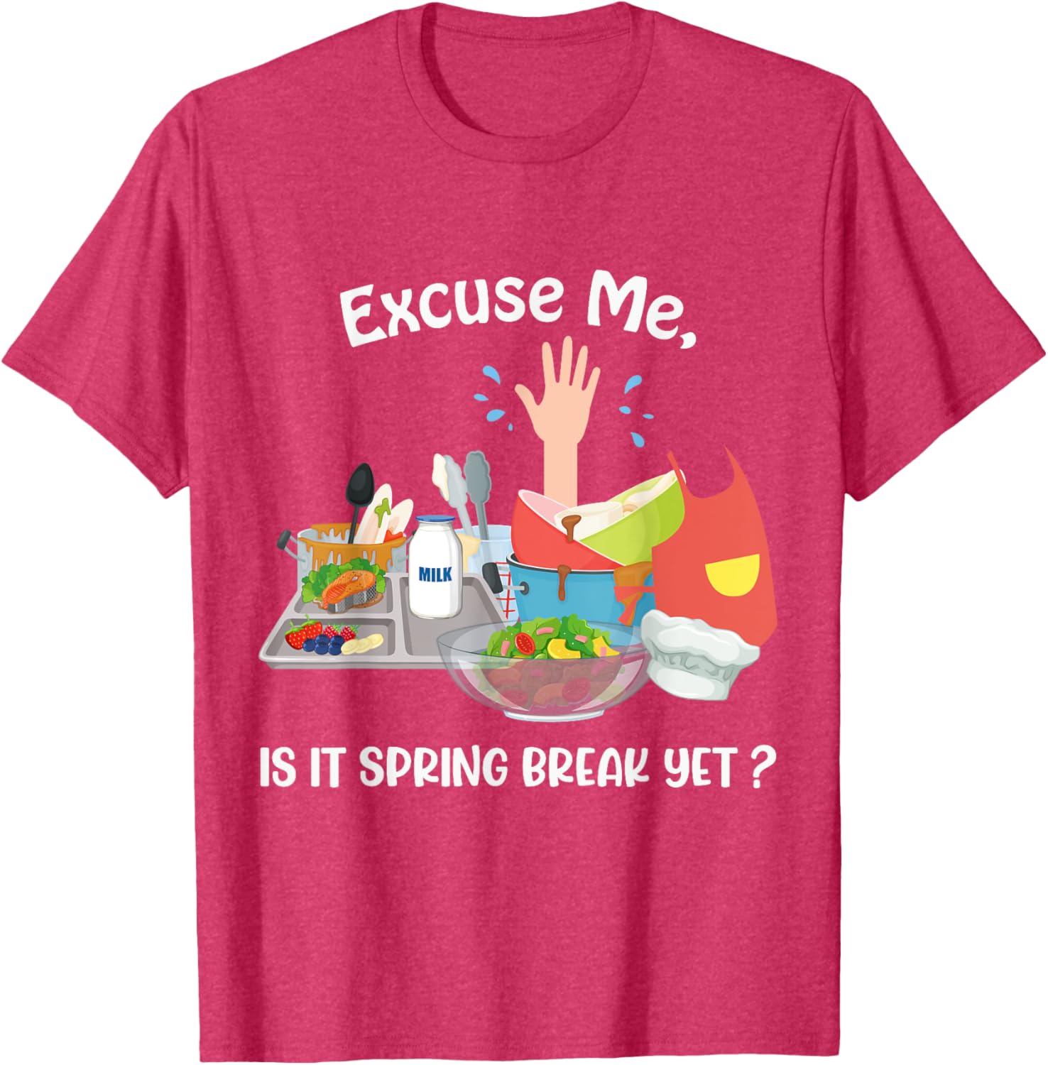 Funny Lunch Lady Life T-Shirt for Spring Break Enthusiasts - 22