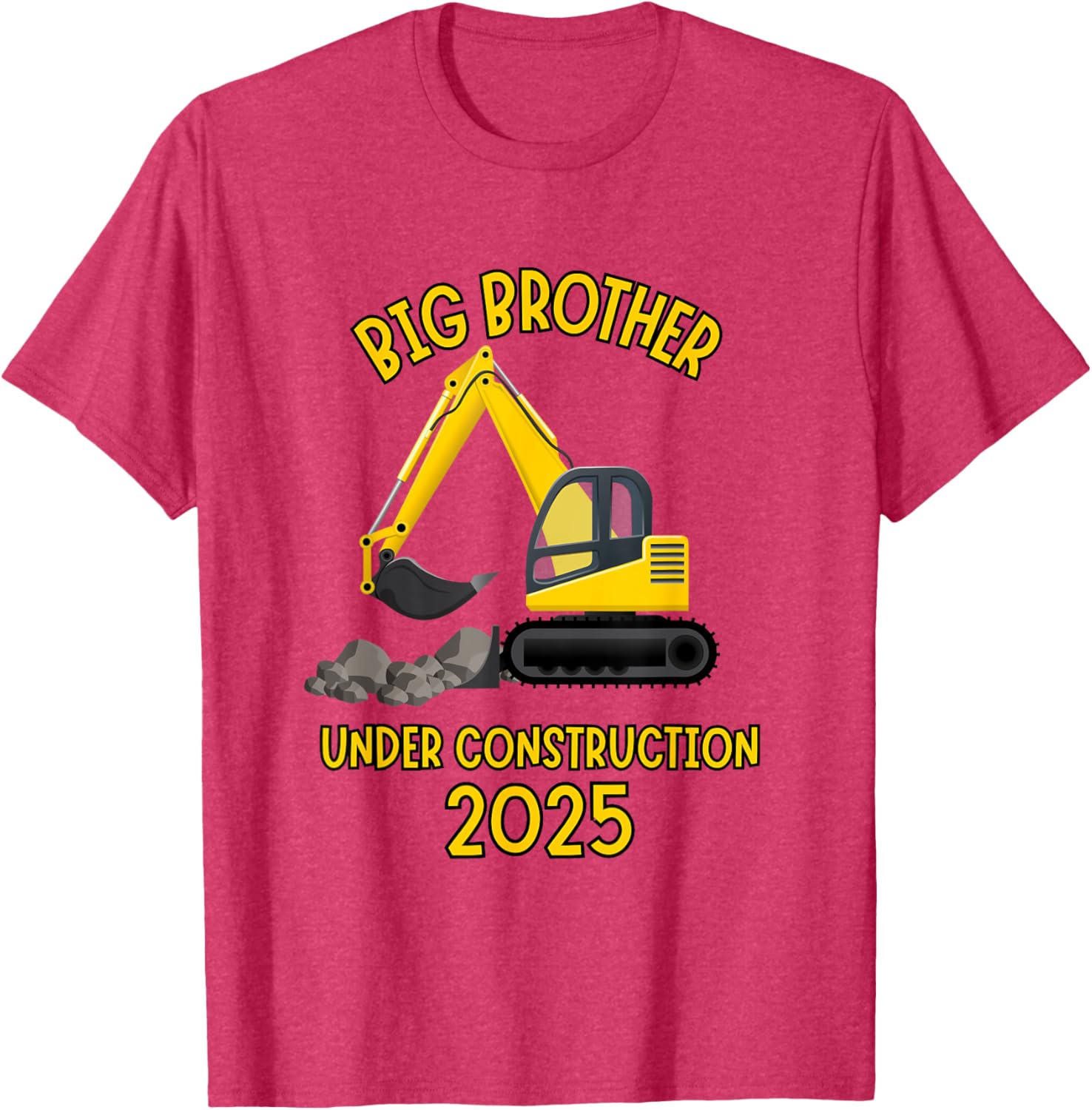 Big Brother Under Construction Truck Sibling Reveal 2025 T-Shirt - 3