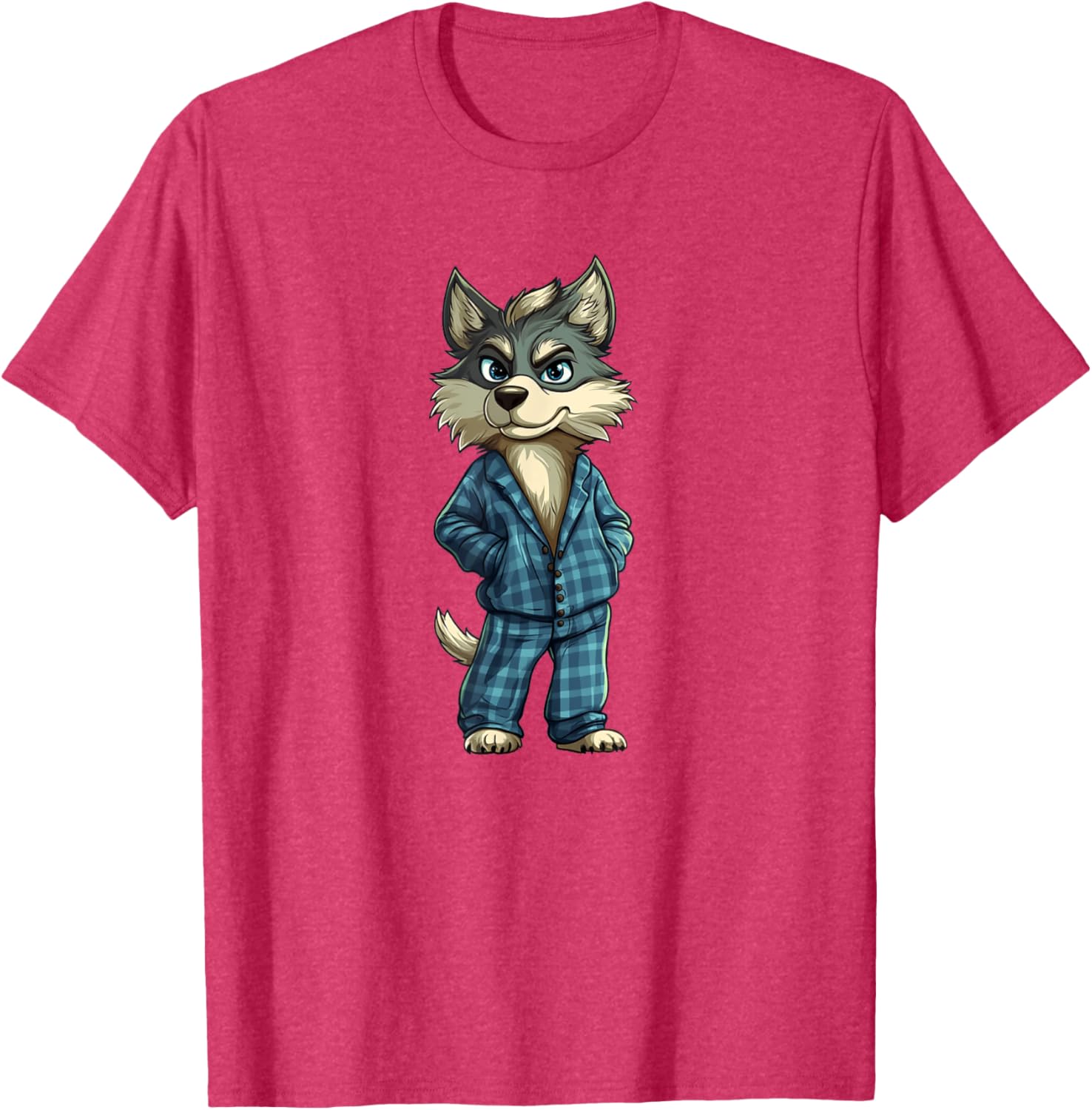 Funny Dreamy Wolf Pajama T-Shirt for Sleepy Boys and Girls - 21