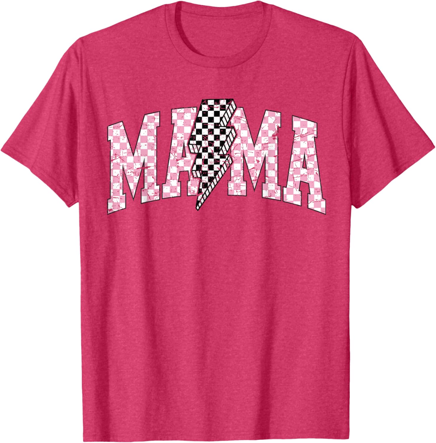 Retro Checkered Bolt Mama T-Shirt for Women, Men, Girls, and Kids - 15
