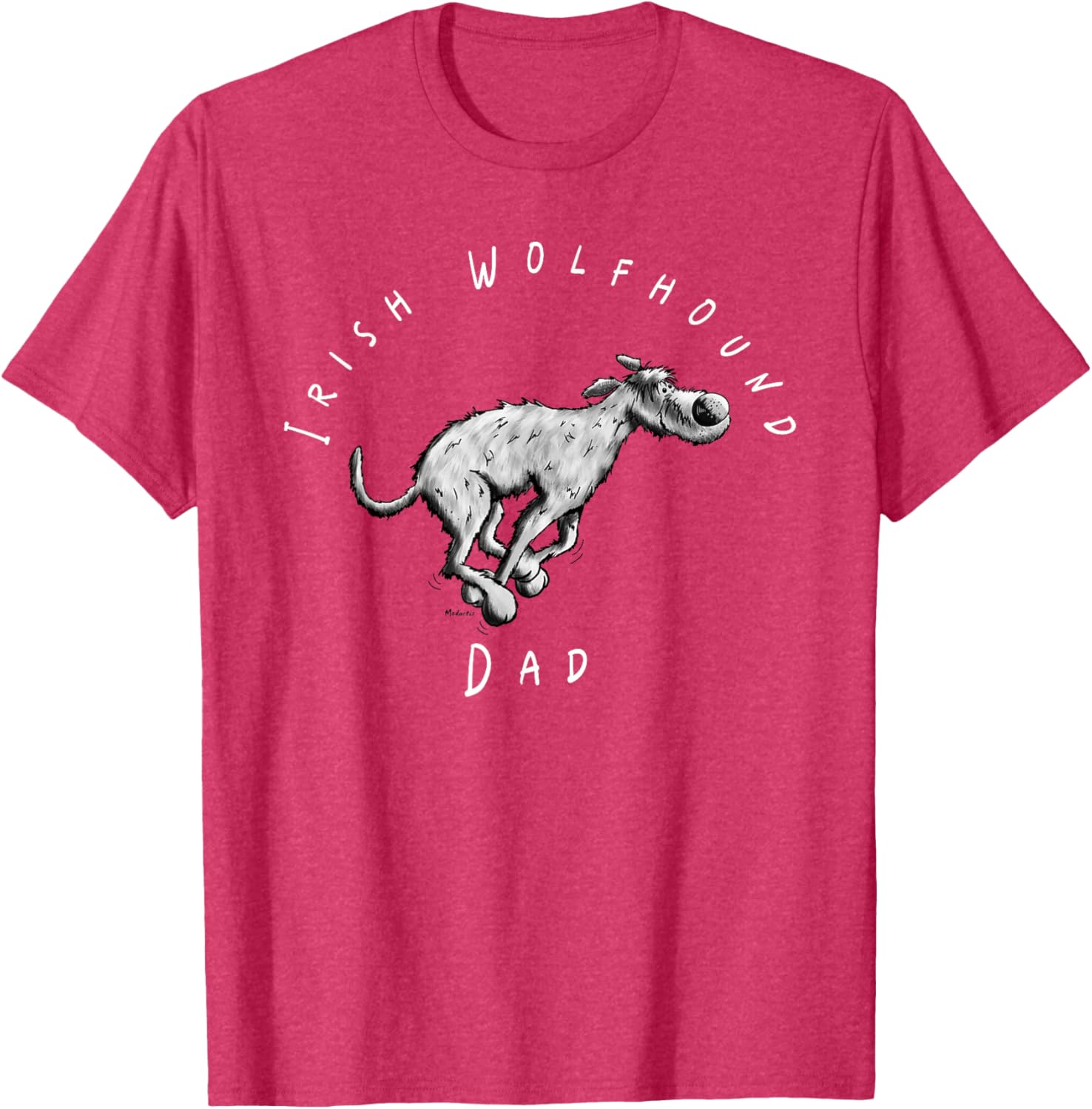 Irish Wolfhound Dad Fun Cartoon T-Shirt for Dog Lovers - Great Gift! - 22