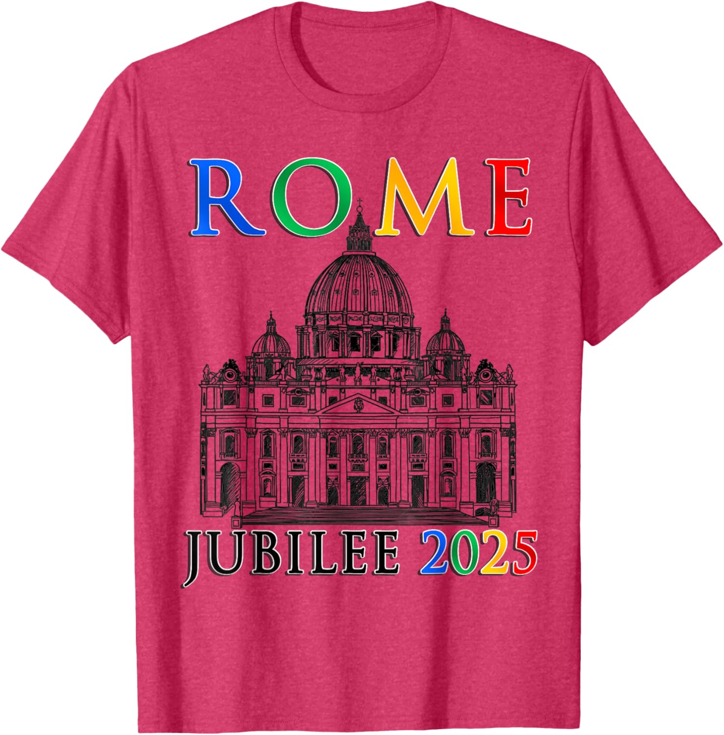 Rome Jubilee Pilgrims of Hope 2025 Vatican T-Shirt for Faithful Travelers - 6