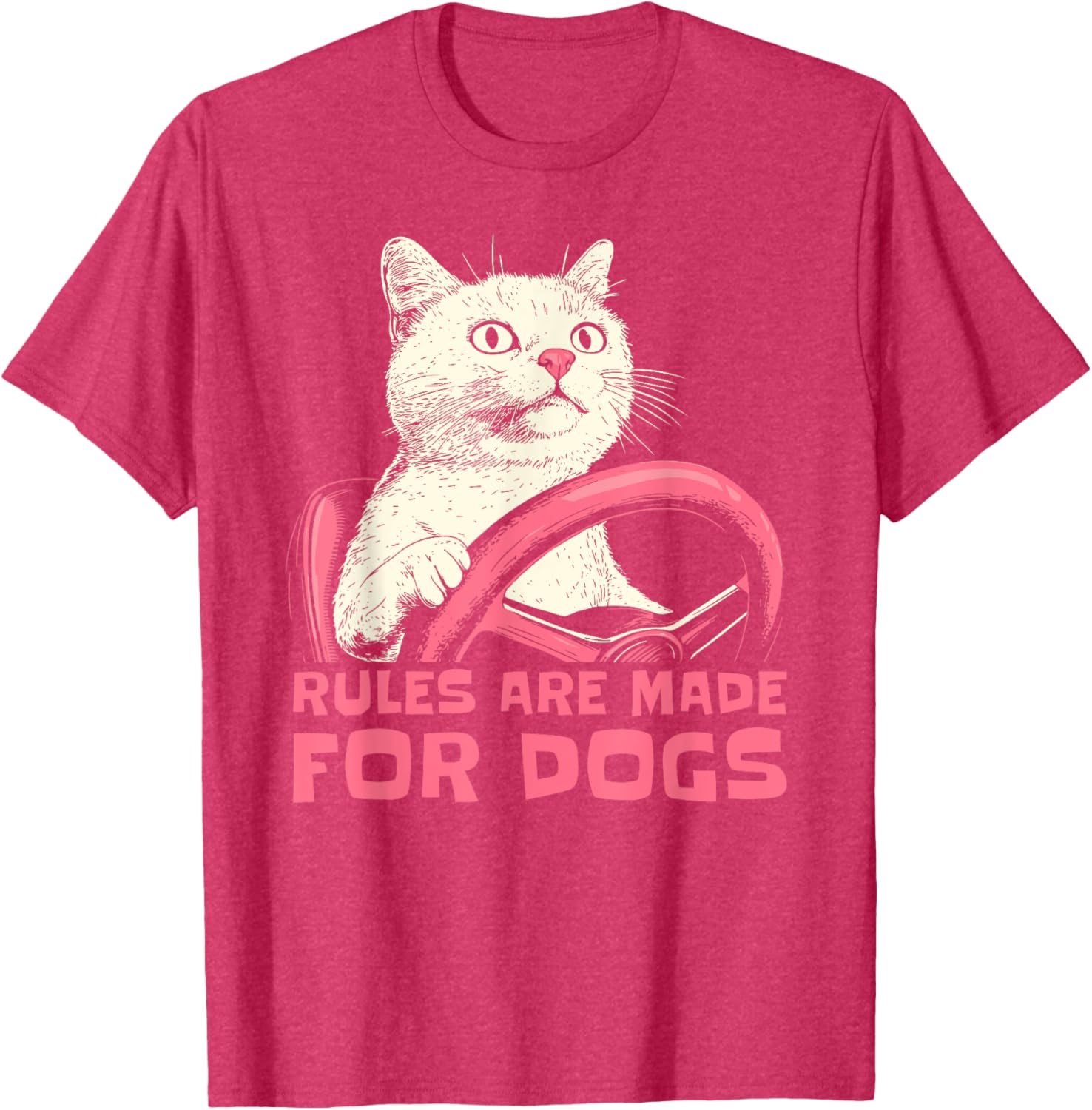 Funny Cat Lover T-Shirt Rules Are Made for Dogs for Men Women Kids - 1