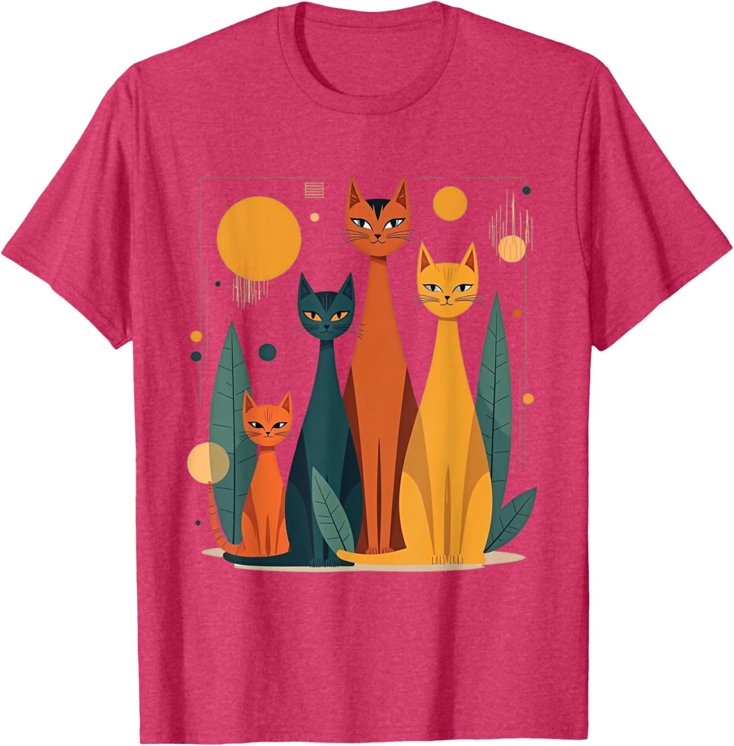 Vintage Retro Mid-Century Modern Cats T-Shirt in 50s 60s Style - 27
