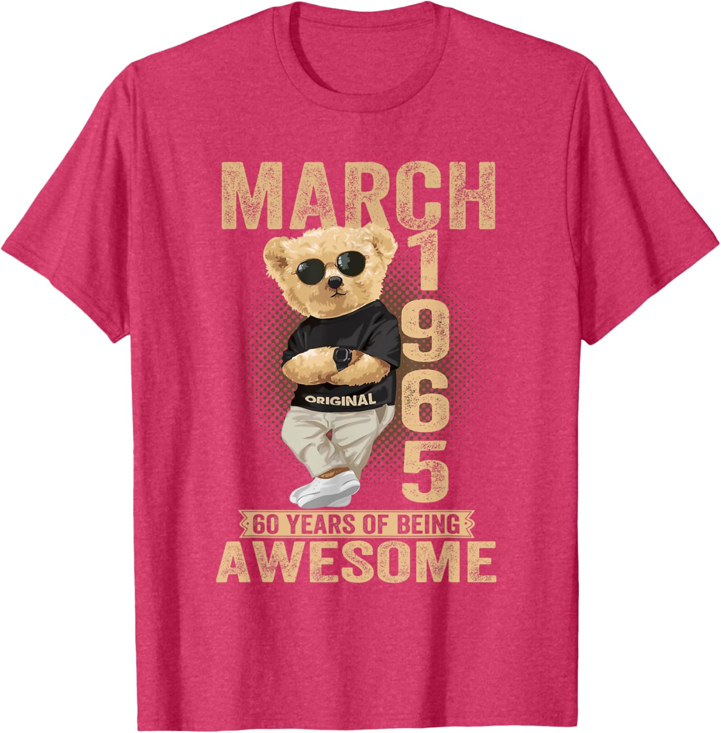 60th Birthday Teddy Bear T-Shirt for Men and Women Born in 1964 - 11