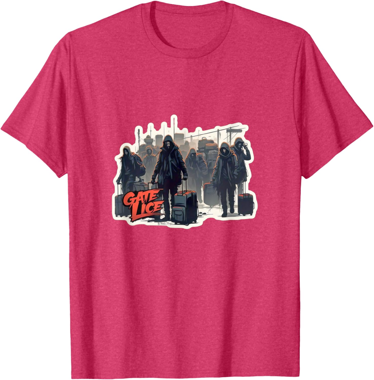 Funny Zombie Apocalypse T-Shirt for Airport Lovers and Lice Crowds - 4
