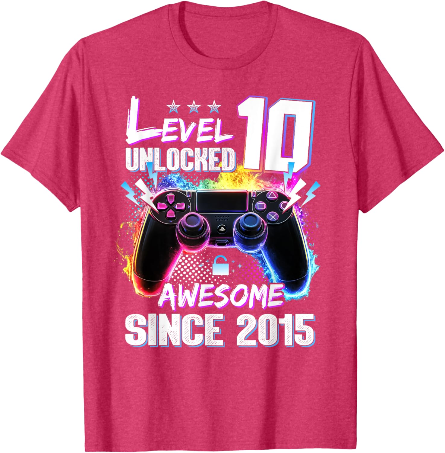 Level 10 Unlocked 10th Birthday T-Shirt Awesome Gift for Kids - 24