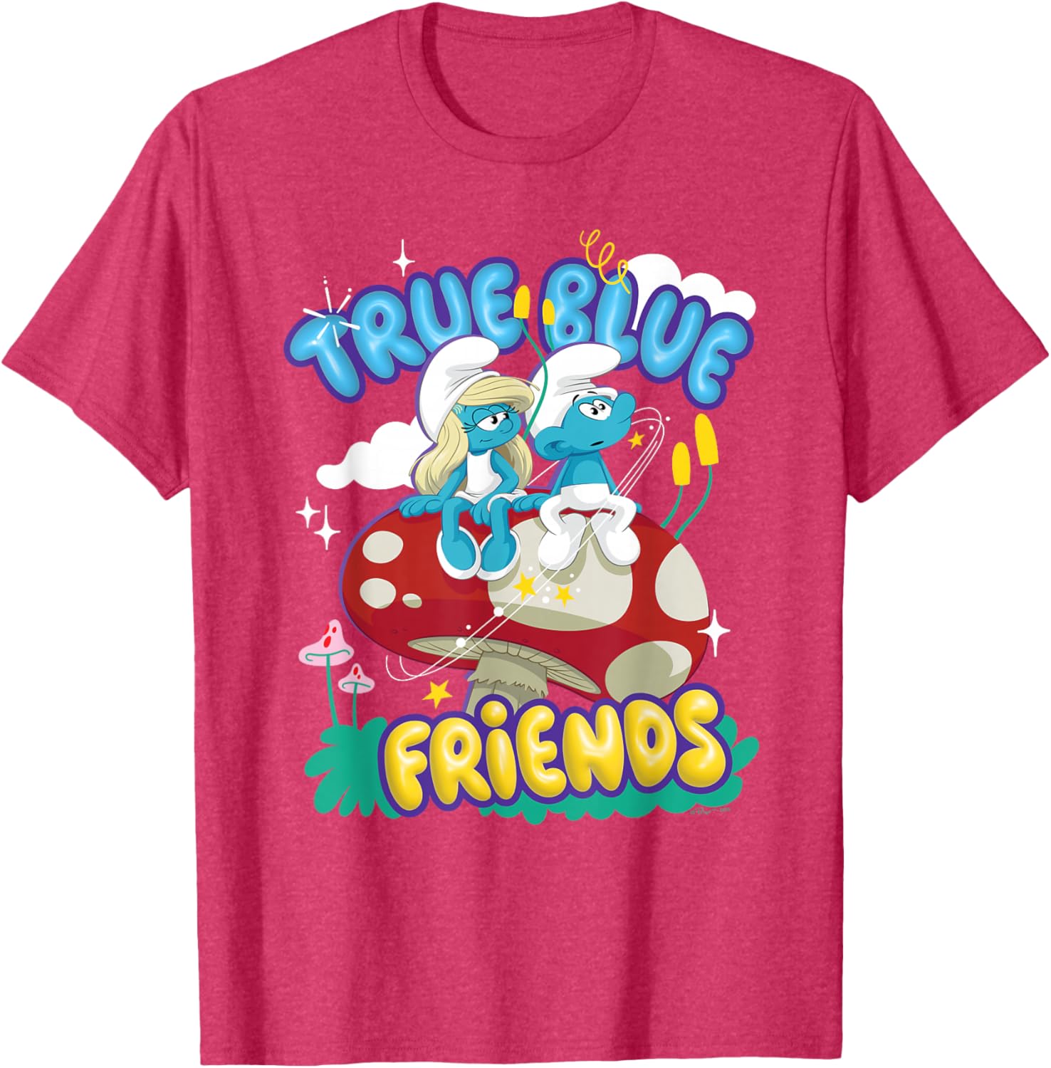 Smurfs Movie True Blue Friends T-Shirt Featuring Smurfette and No Name - 8