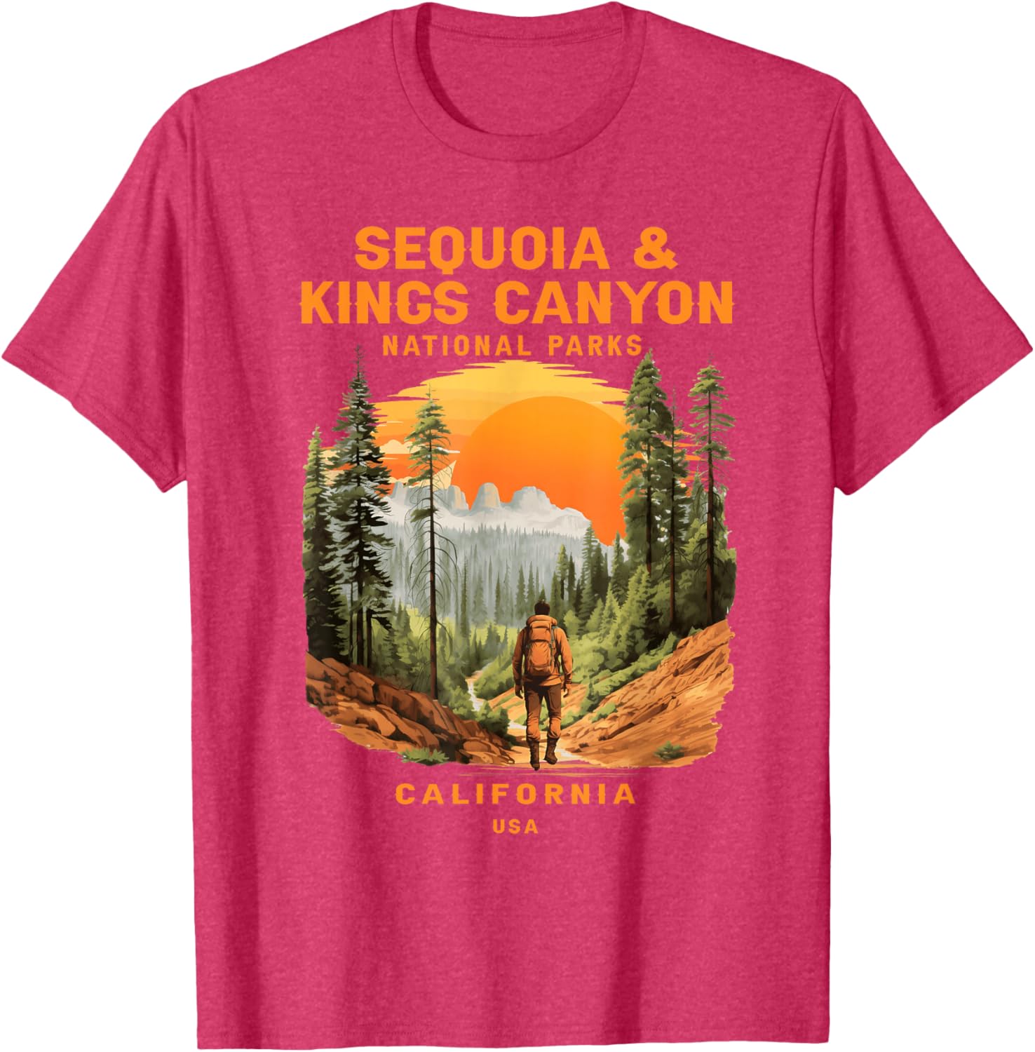 Sequoia Kings Canyon National Parks Hiking Tee Comfortable Outdoor Shirt - 10