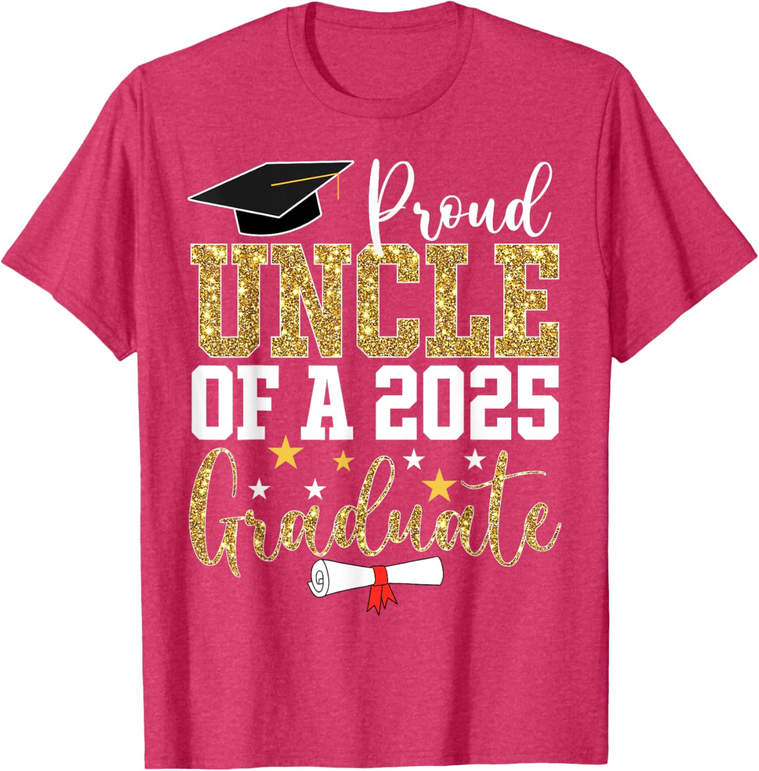 Proud Uncle of 2025 Graduate T-Shirt Perfect Graduation Gift - 12