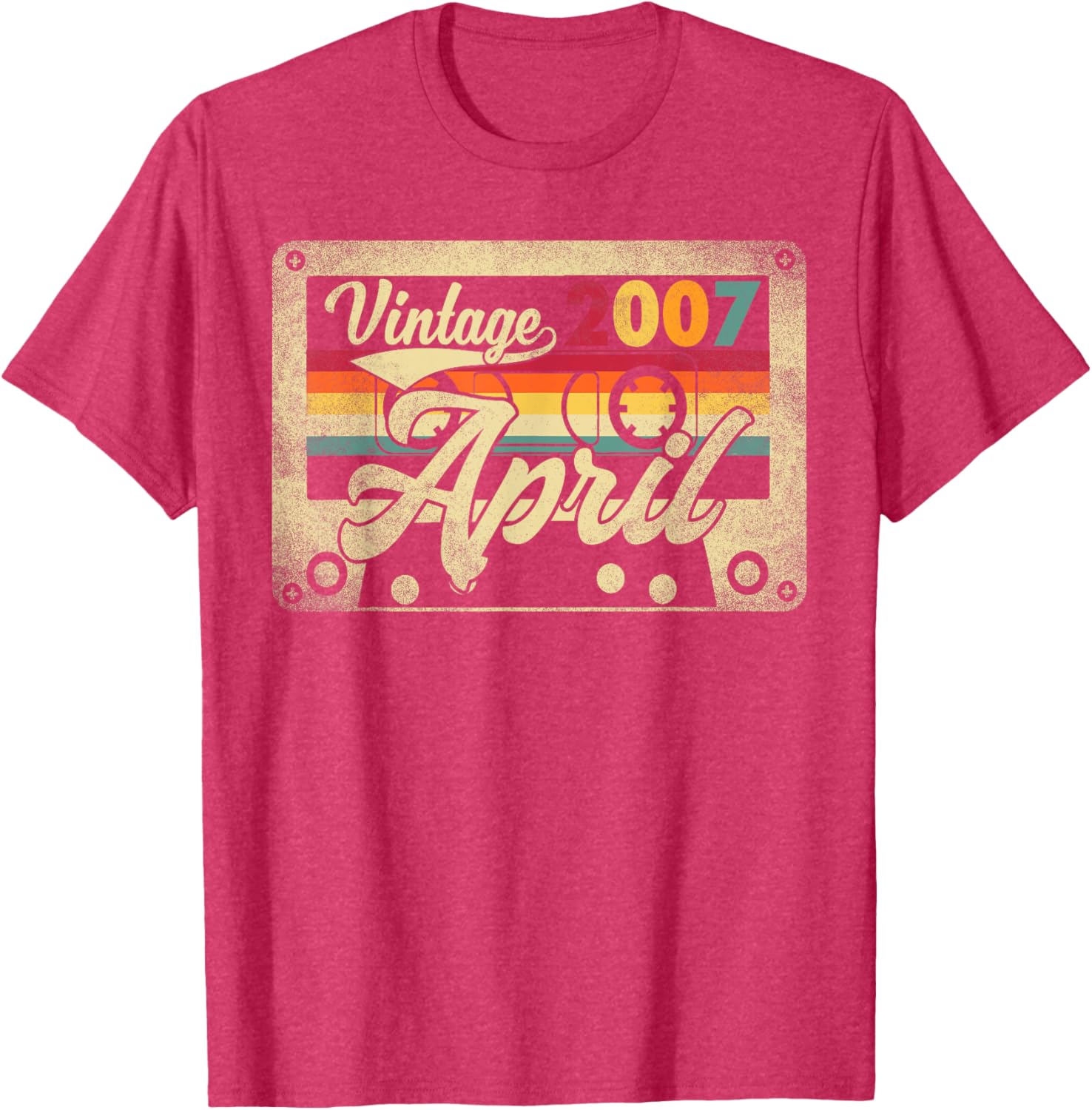 Funny Vintage April 2007 18th Birthday Retro T-Shirt for Celebration - 6