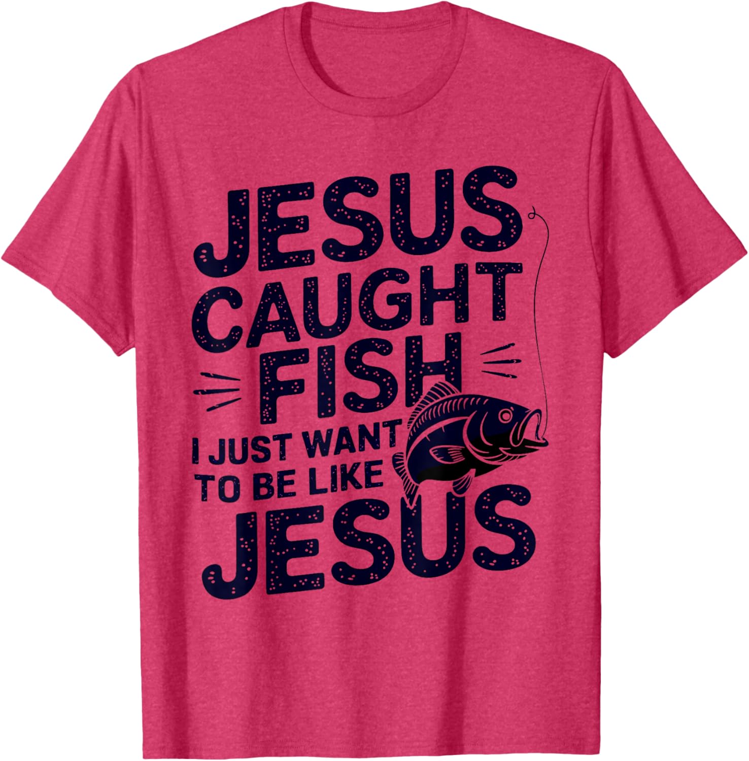 Jesus Caught Fish Fishing T-Shirt for Faithful Anglers and Fishermen - 3