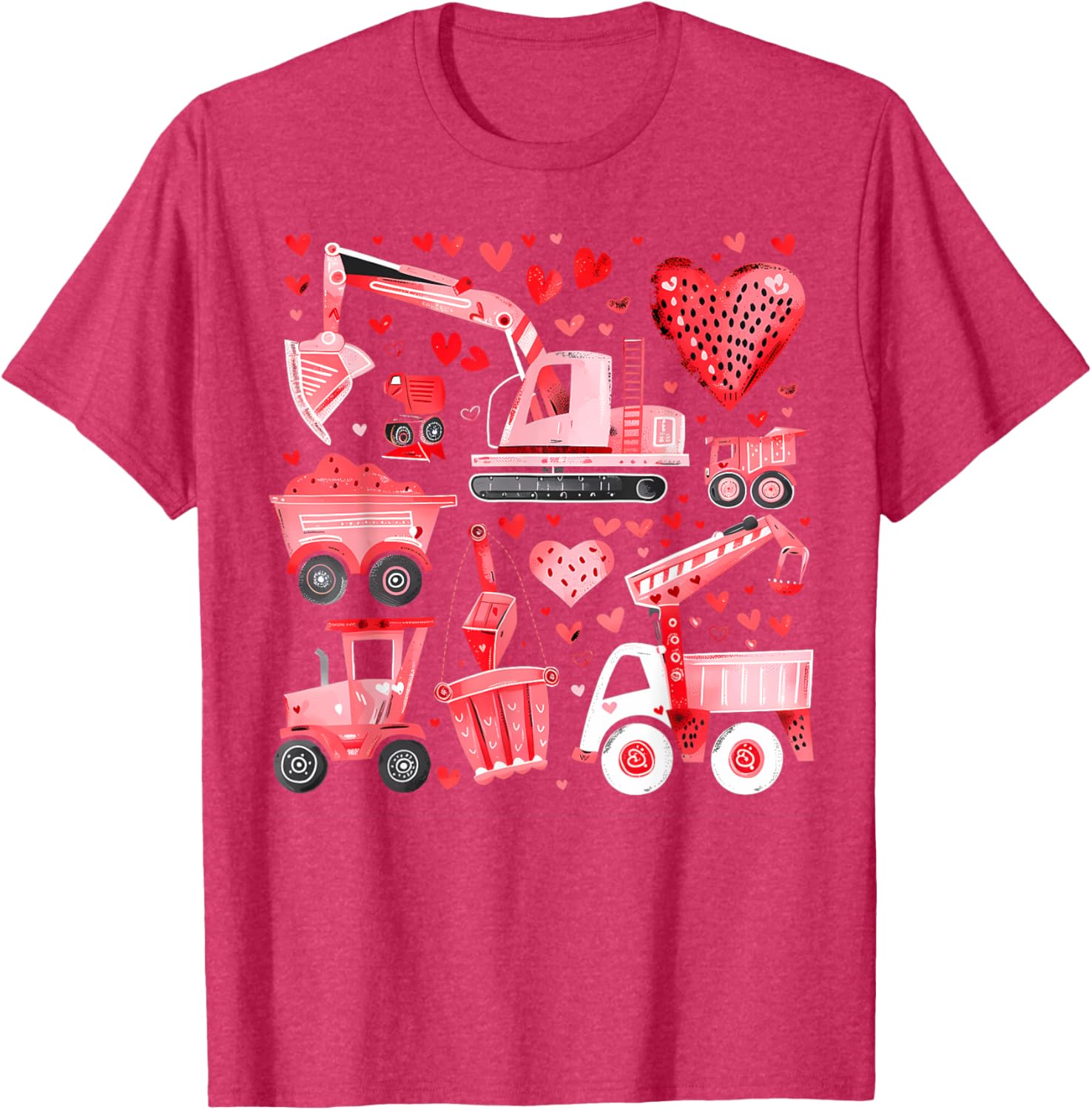 Adorable Valentine's Day Construction Trucks Loads of Love Toddler T-Shirt - 14