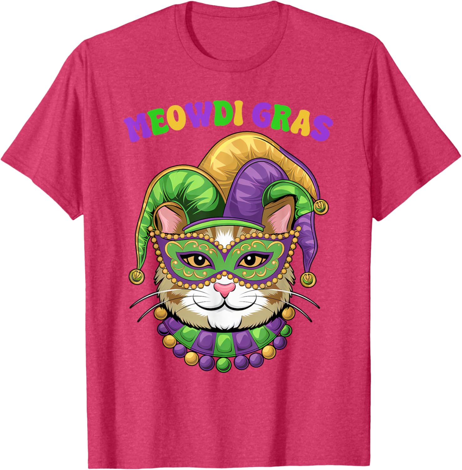 Meowdi Gras Mardi Gras Cat Lover T-Shirt New Orleans Style Fun Apparel - 24