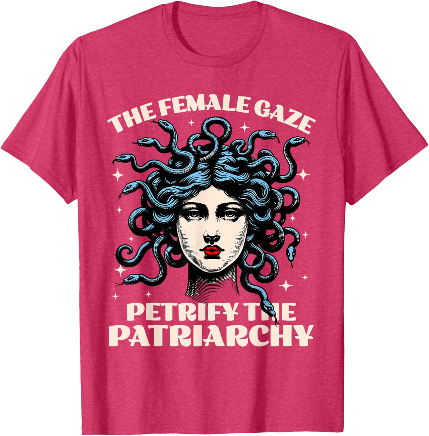Funny Feminist Medusa T-Shirt - Petrify The Patriarchy Fashion Tee - 10