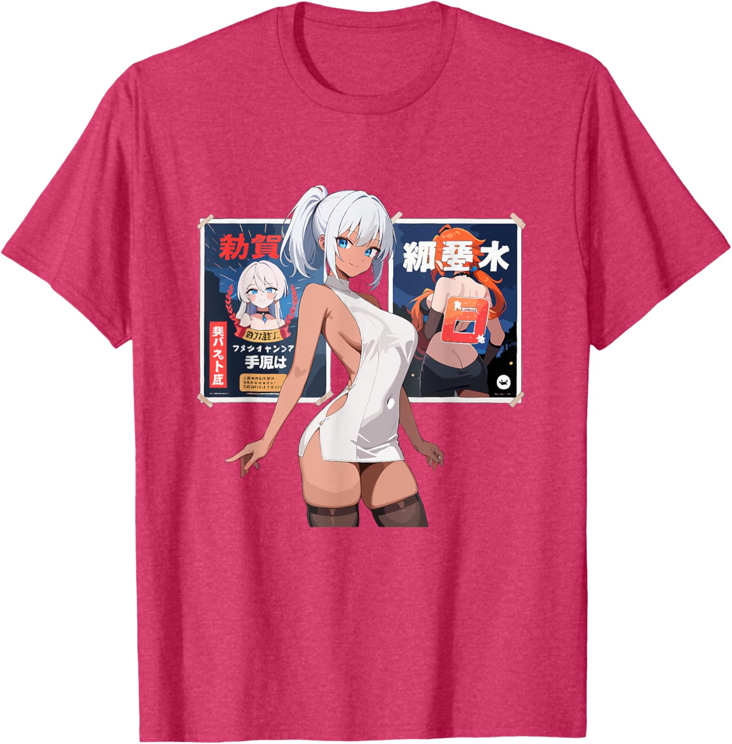 Stylish Waifu Anime Girl T-Shirt in Japanese Art Style for Fans - 4