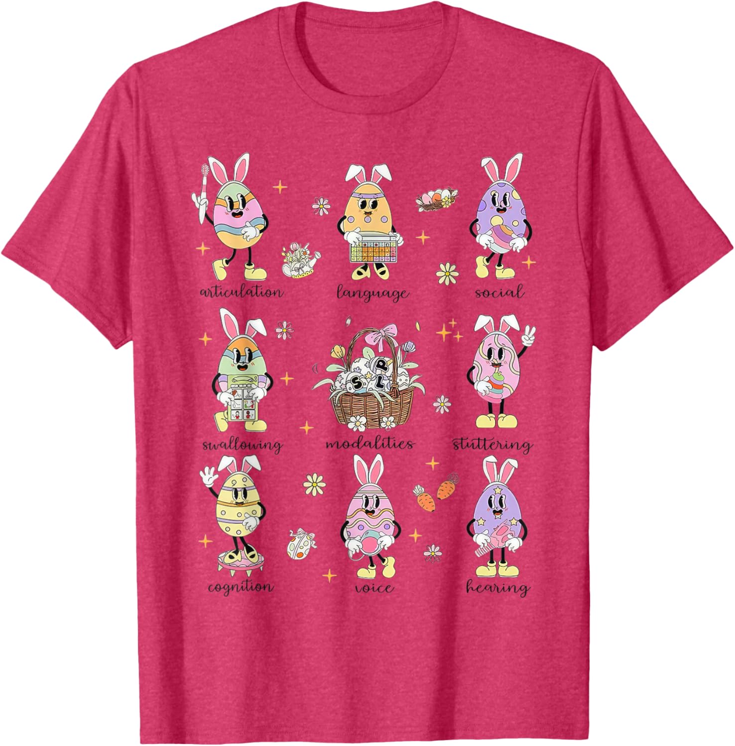 Easter Bunny SLP T-Shirt for Speech Language Pathologists in Spring - 4