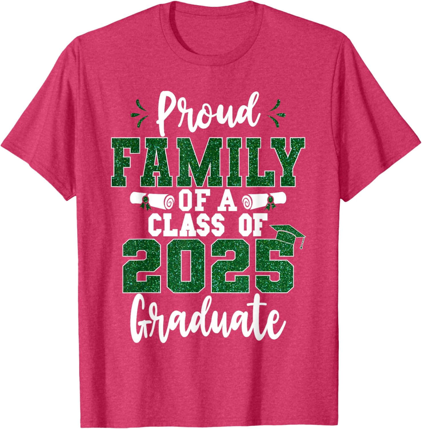 Proud Family Class of 2025 Graduate T-Shirt for Seniors and Families - 5