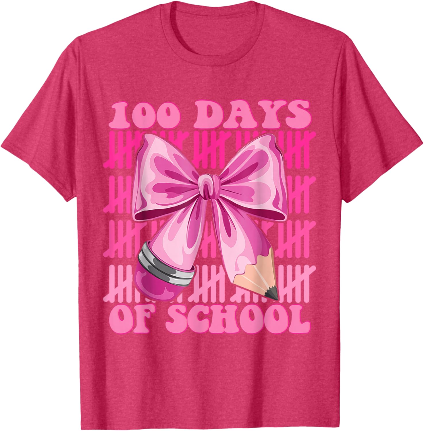 100 Days of School Girls Coquette Bow T-Shirt for Celebrating Milestones - 18