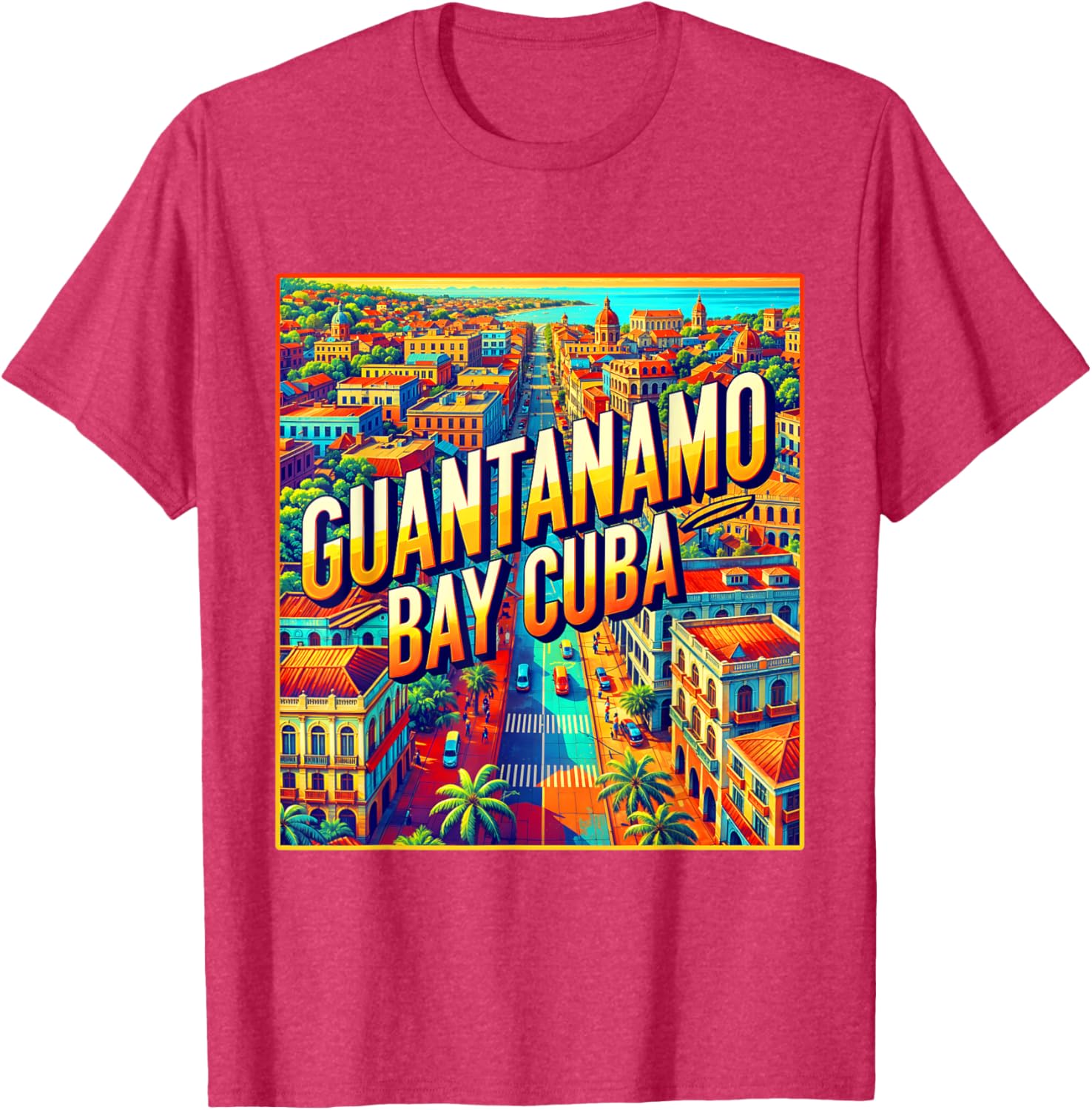 Vintage Retro Guantanamo Bay Cuba T-Shirt for Family Trips - 15