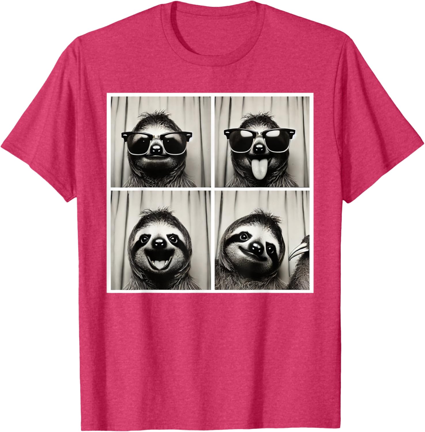 Funny Selfie Sloth T-Shirt with Sunglasses for Fun Casual Wear - 6
