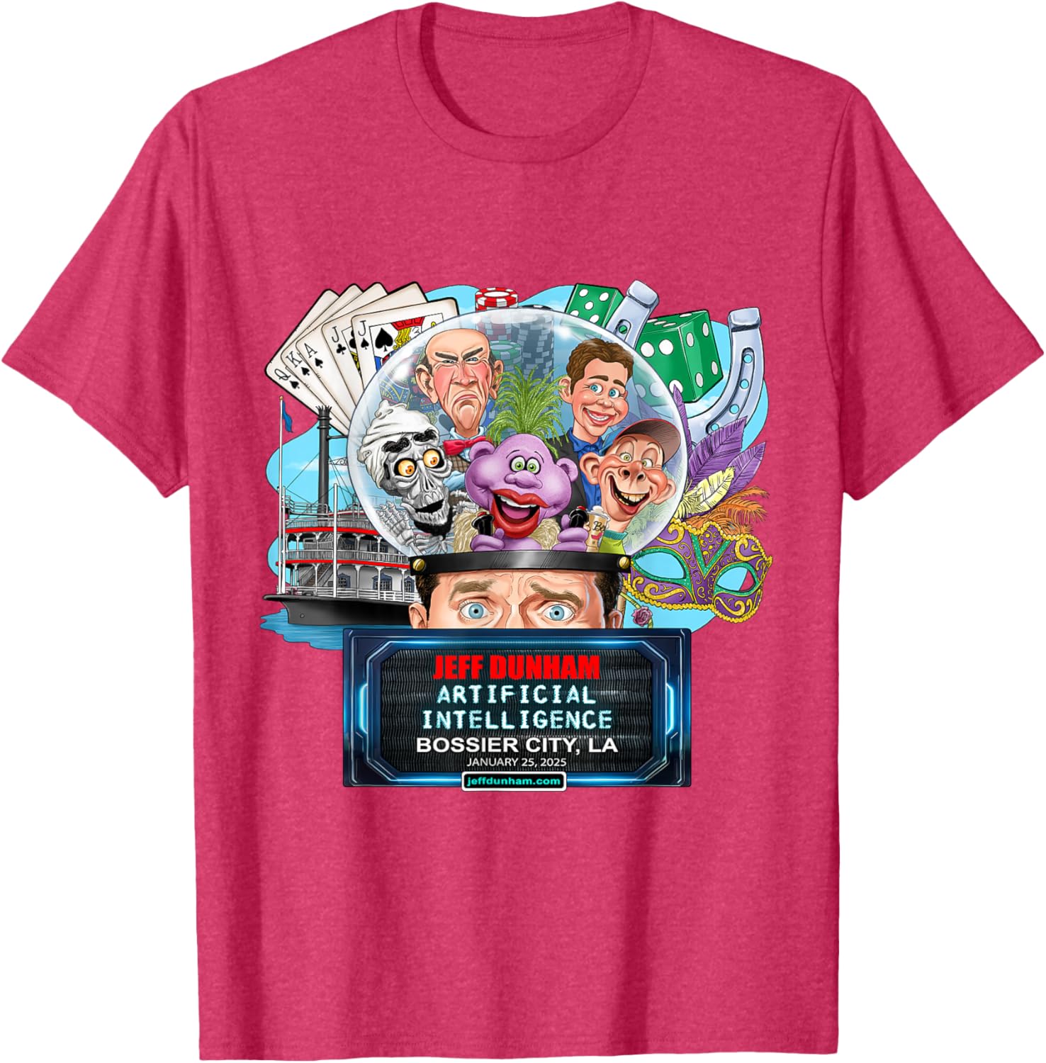 Jeff Dunham Bossier City LA 2025 T-Shirt for Comedy Fans and Collectors - 13