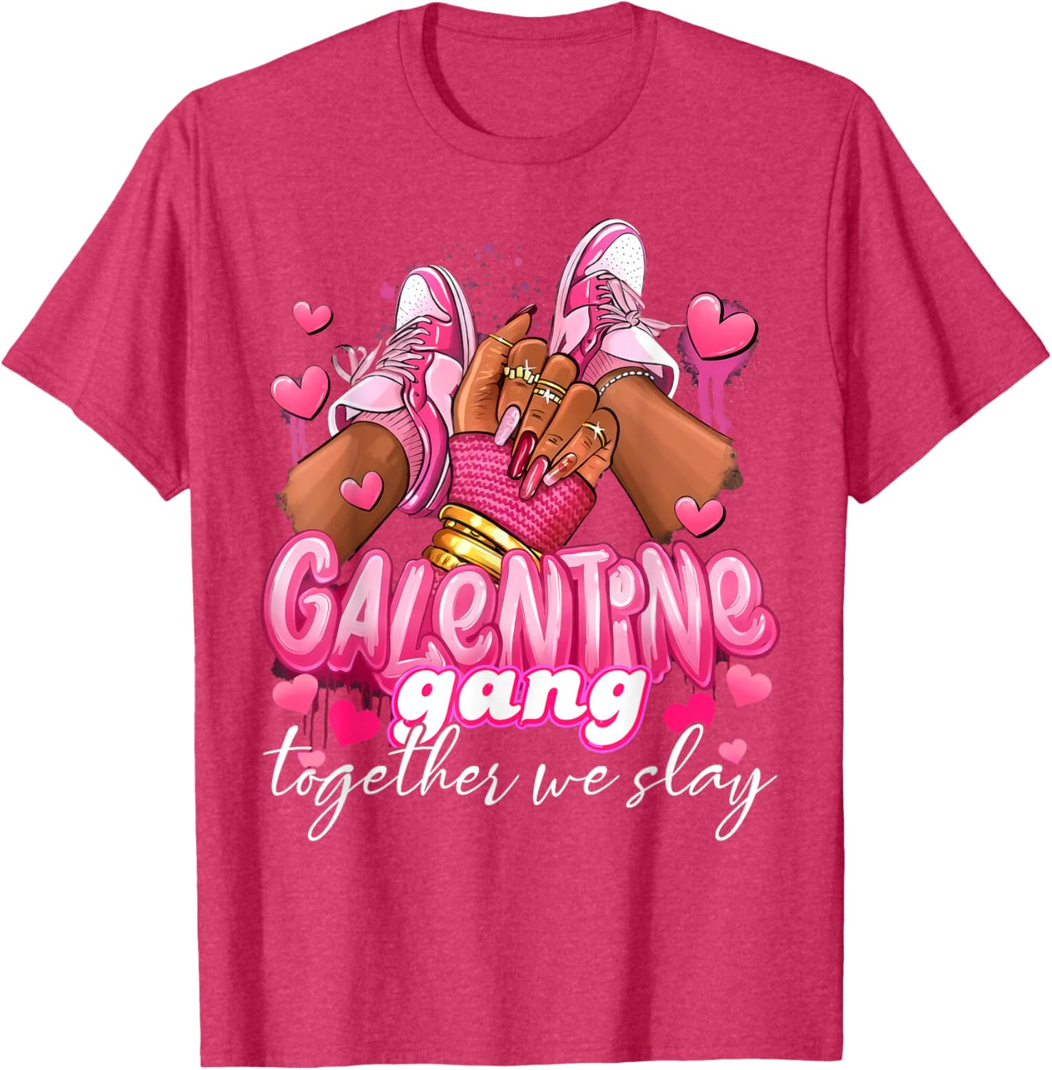 Women Galentine Gang Together We Slay Valentine's Day T-Shirt - 22