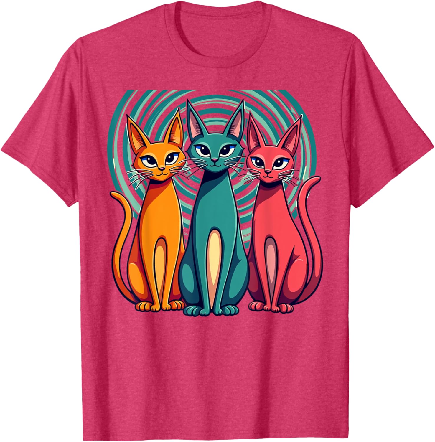 Vintage Retro Mid-Century Modern Cats T-Shirt 50s 60s Style Fashion - 14
