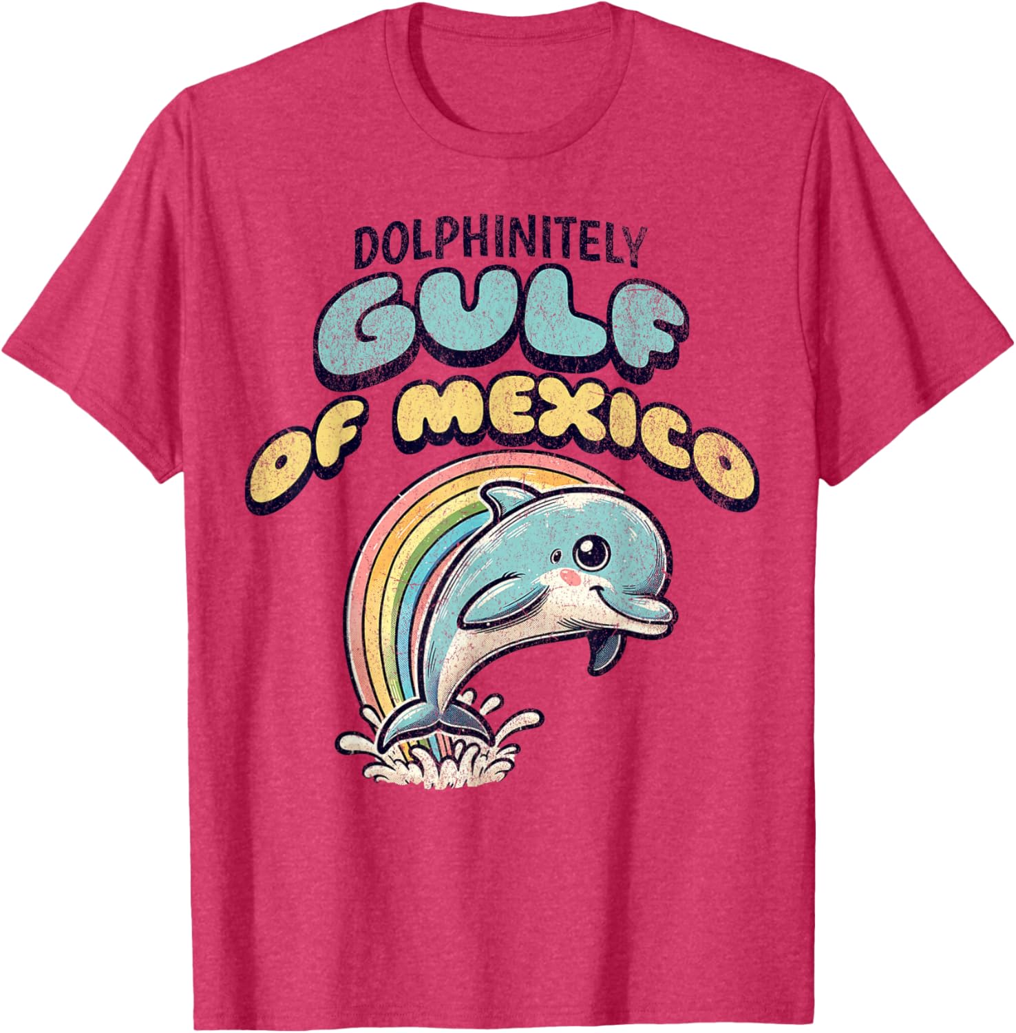 Vintage Retro Dolphin T-Shirt Gulf of Mexico Fun Summer Apparel - 11