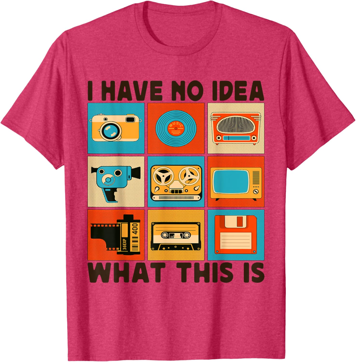 Retro I Have No Idea What This Is T-Shirt for Men Women Kids 70s 80s 90s - 17