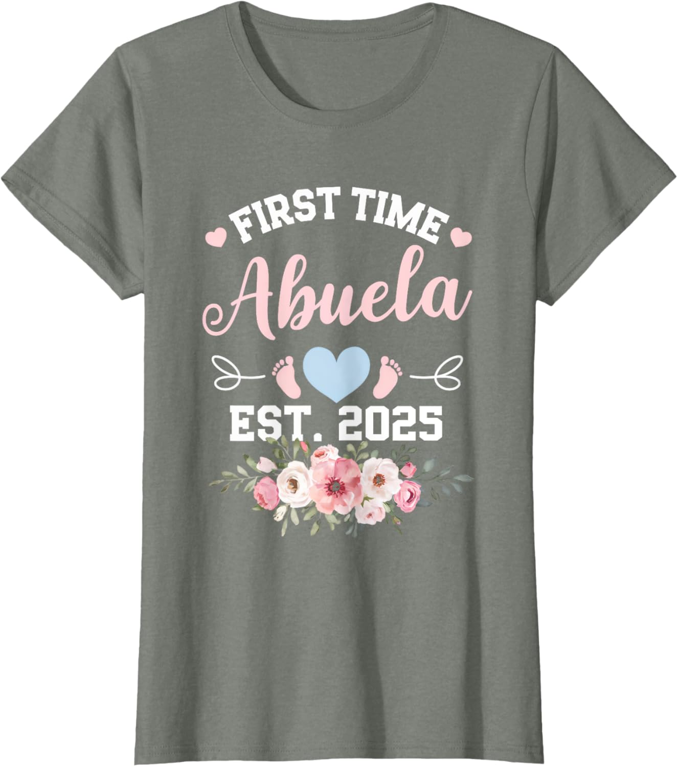 Cute Women's First Time Abuela 2025 Mother's Day Pregnancy T-Shirt - 12